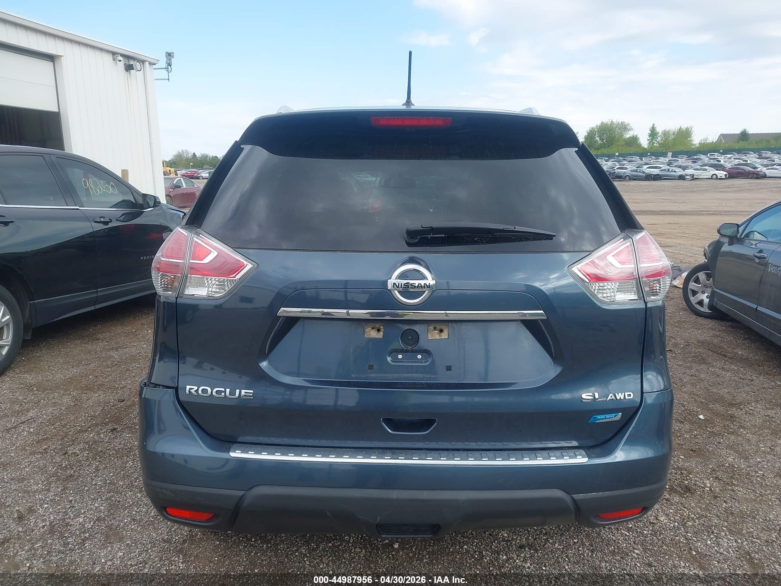 2014 Nissan Rogue S/sl/sv Blue vin: 5N1AT2MV4EC844735