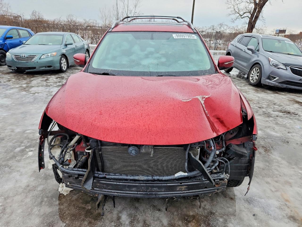 2014 Nissan Rogue Red vin: 5N1AT2MV4EC848476