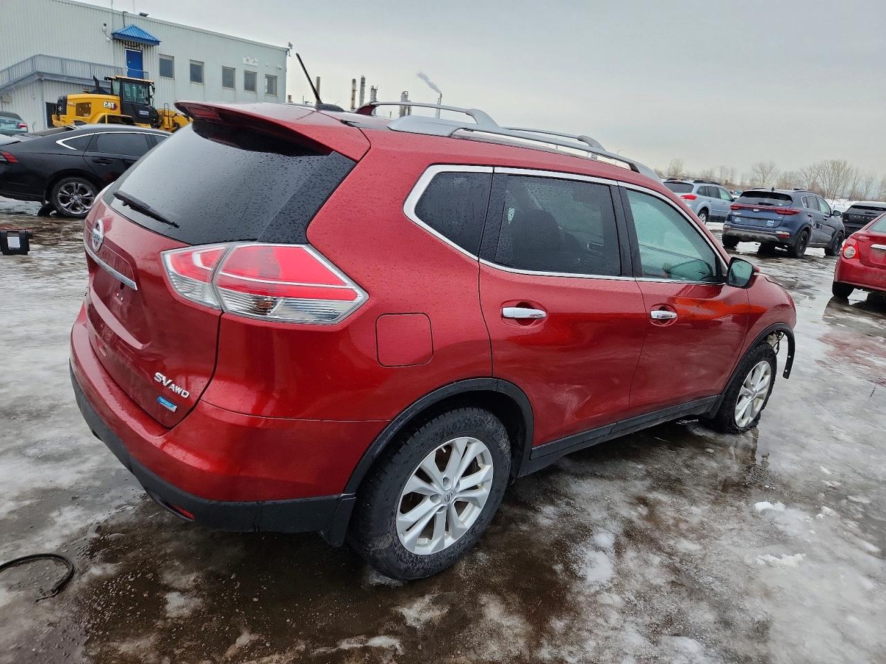 2014 Nissan Rogue Red vin: 5N1AT2MV4EC848476