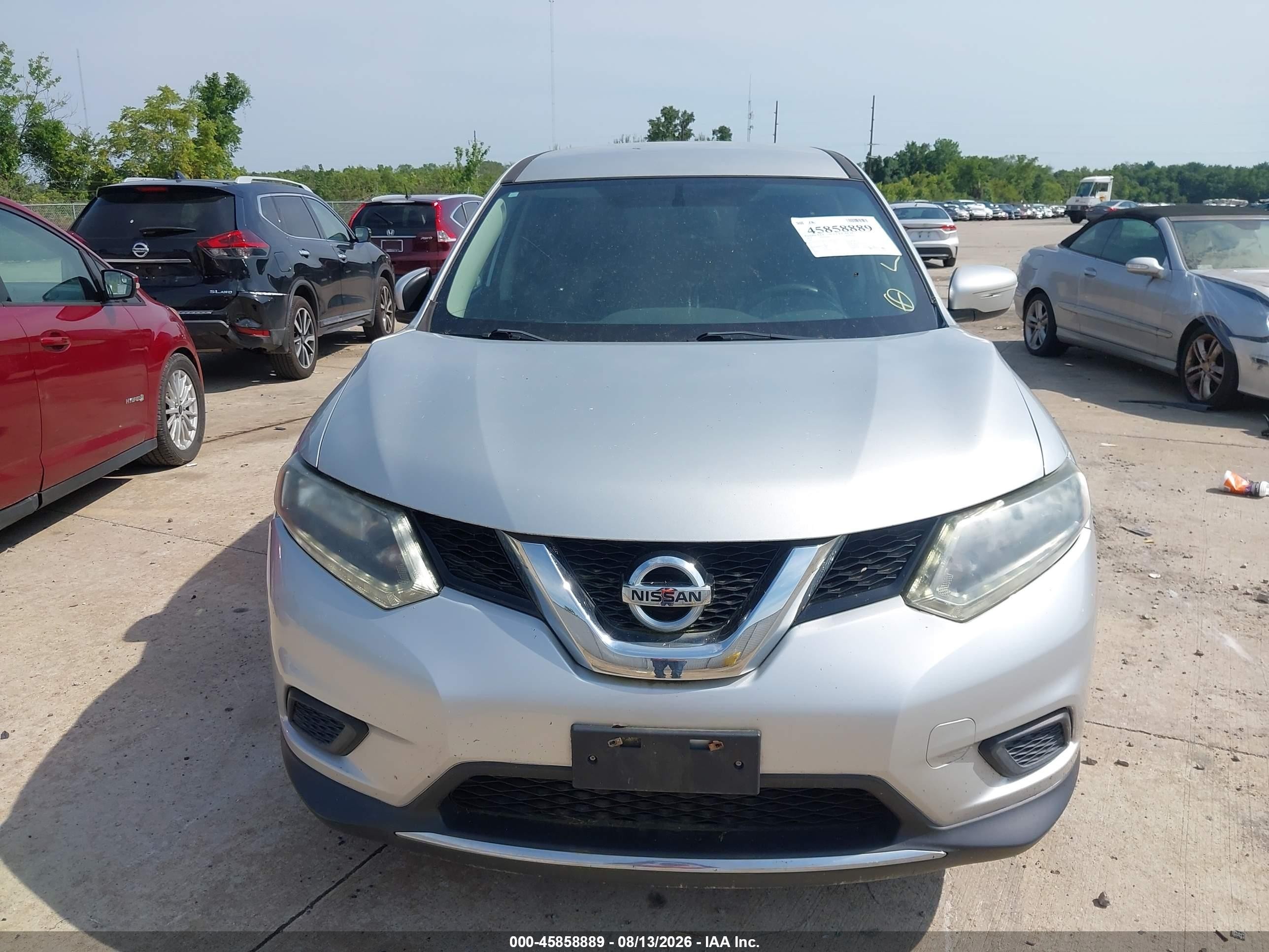 2014 Nissan Rogue S Silver vin: 5N1AT2MV4EC851233