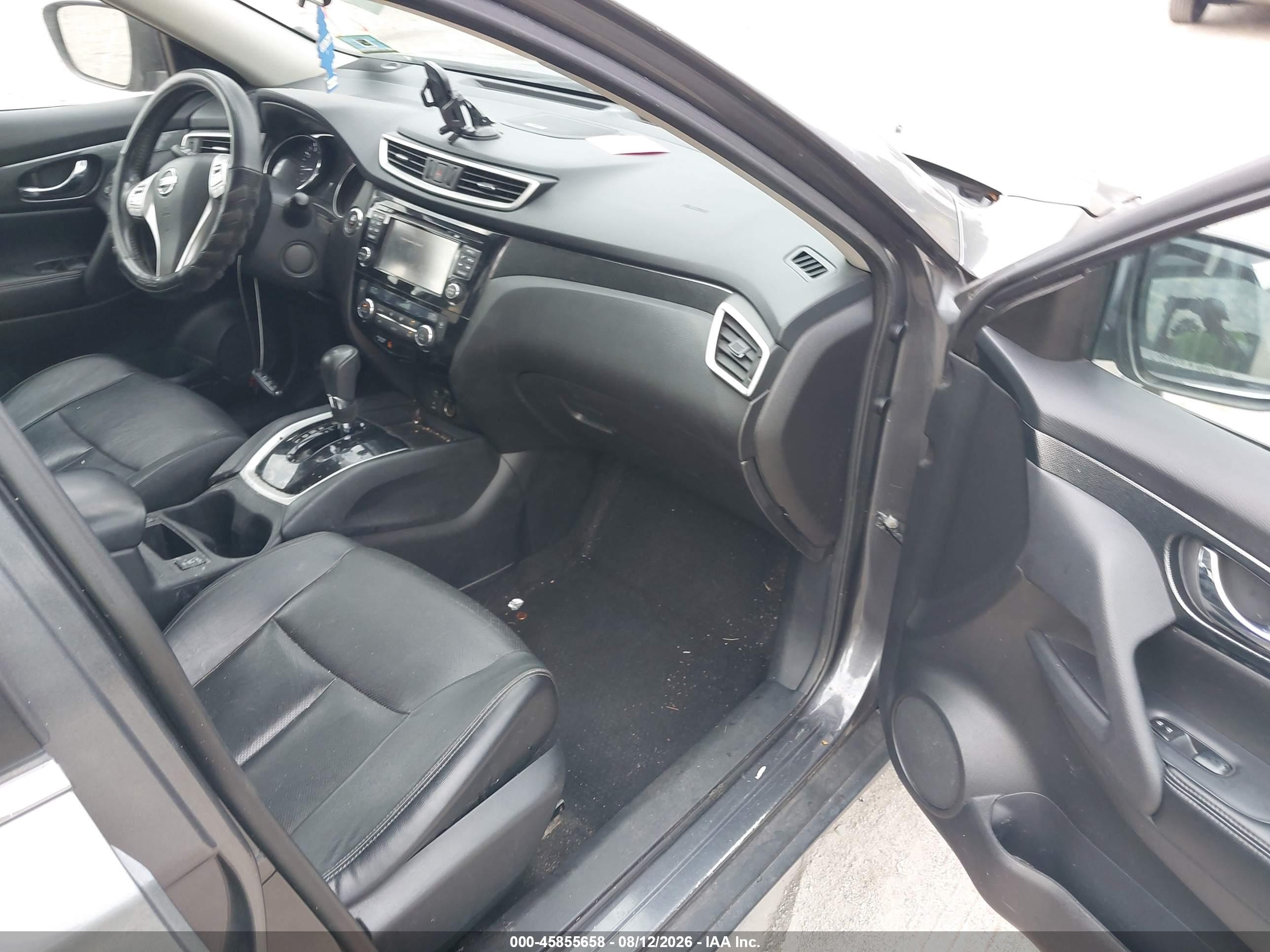 2014 Nissan Rogue Sl Gray vin: 5N1AT2MV4EC856349