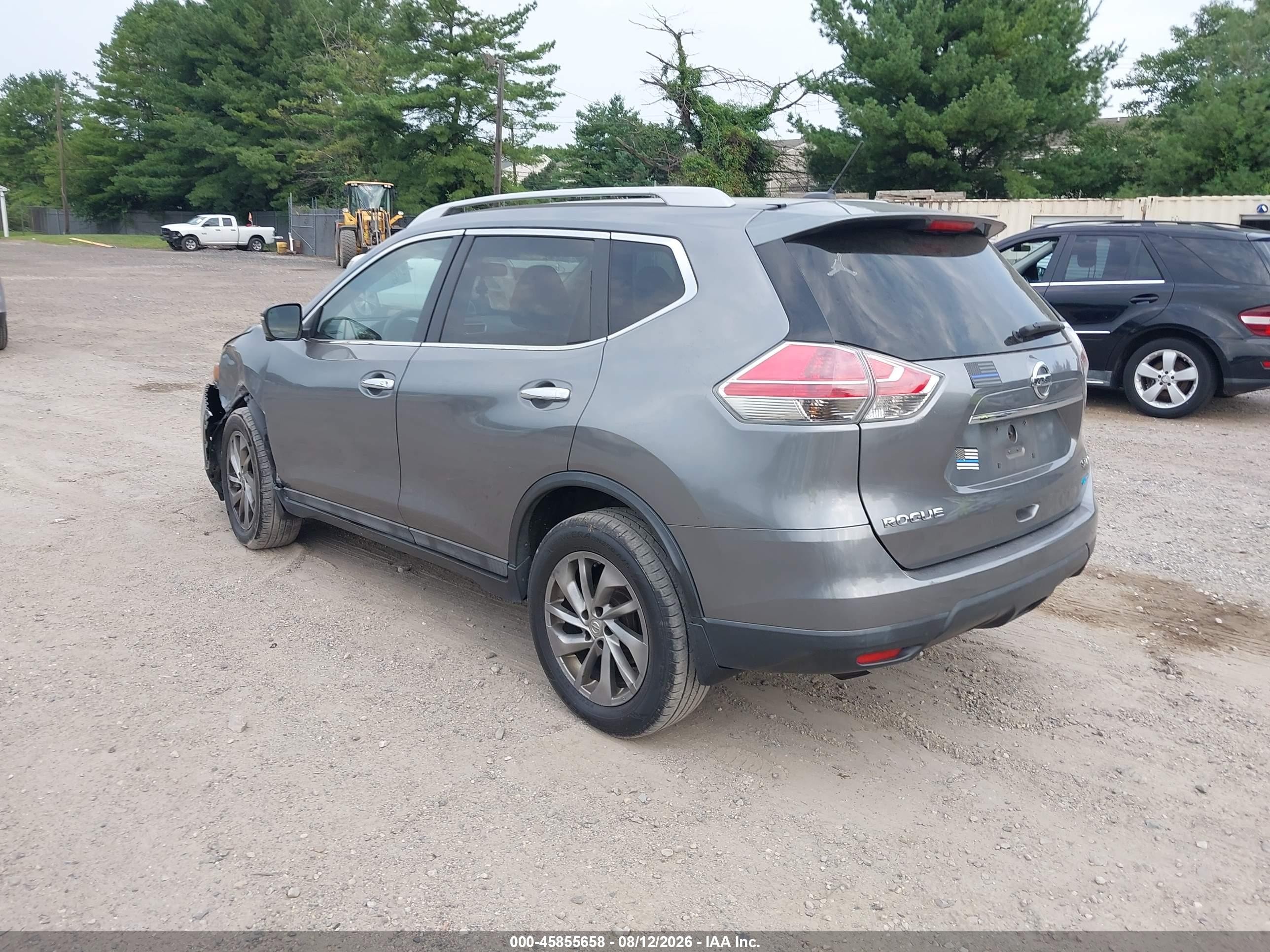 2014 Nissan Rogue Sl Gray vin: 5N1AT2MV4EC856349