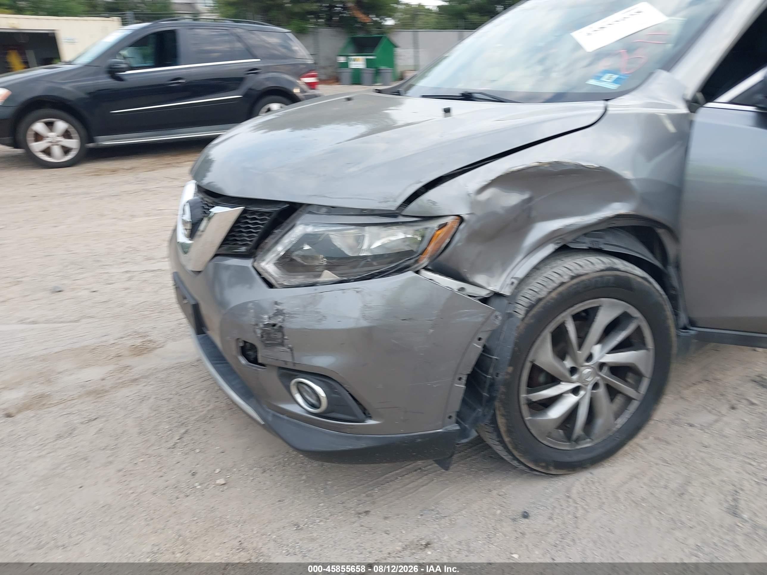 2014 Nissan Rogue Sl Gray vin: 5N1AT2MV4EC856349
