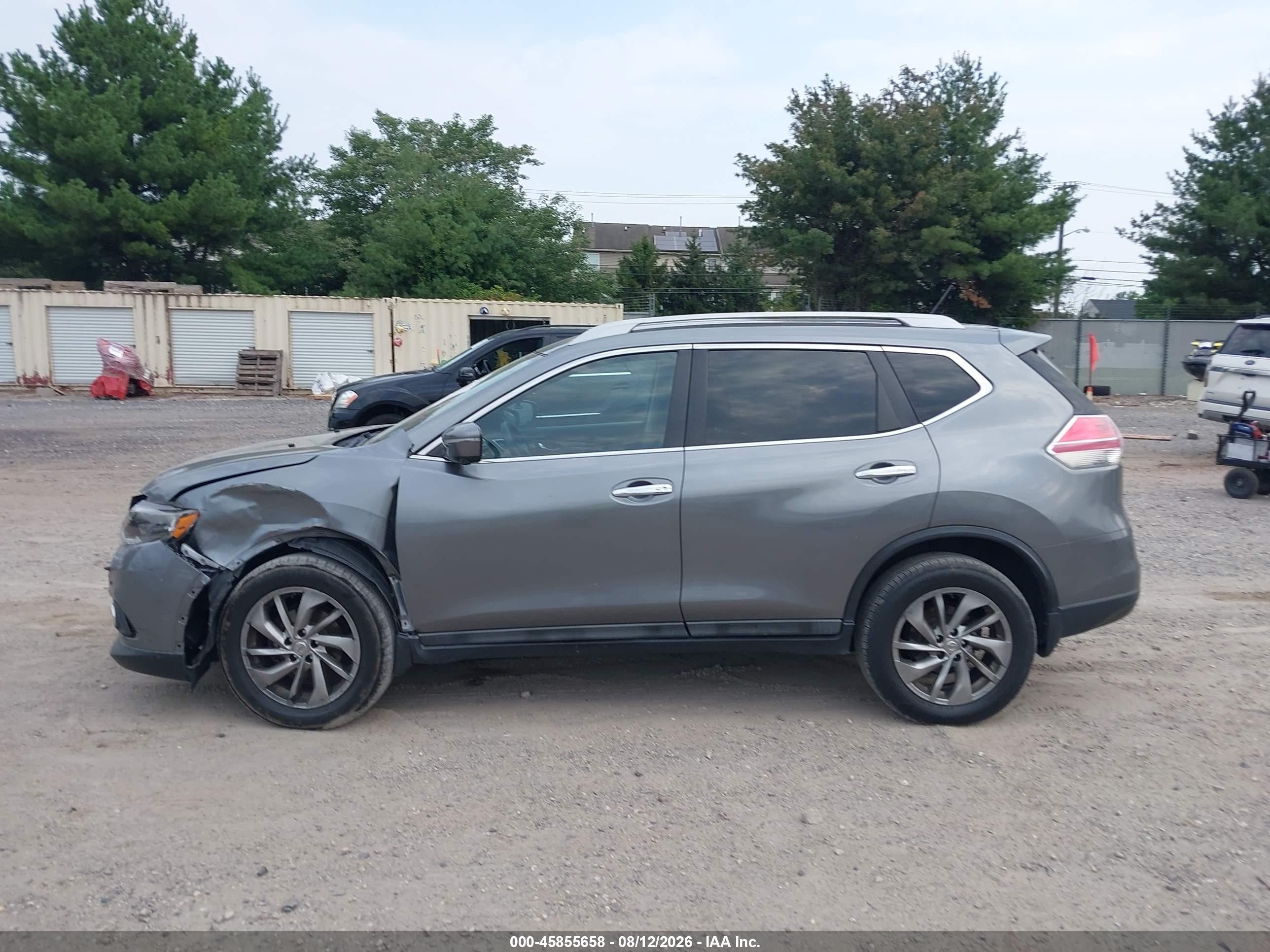 2014 Nissan Rogue Sl Gray vin: 5N1AT2MV4EC856349