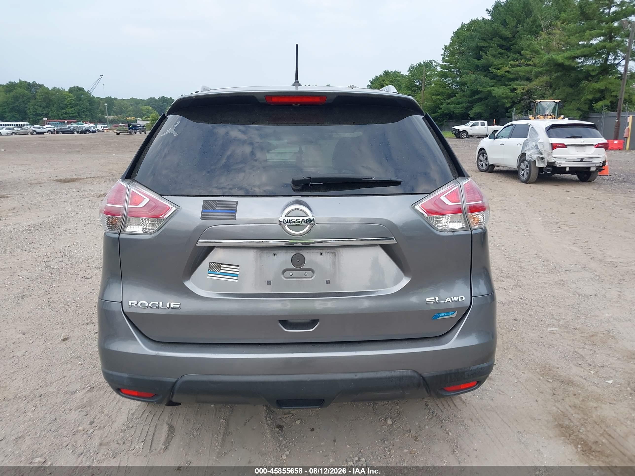 2014 Nissan Rogue Sl Gray vin: 5N1AT2MV4EC856349