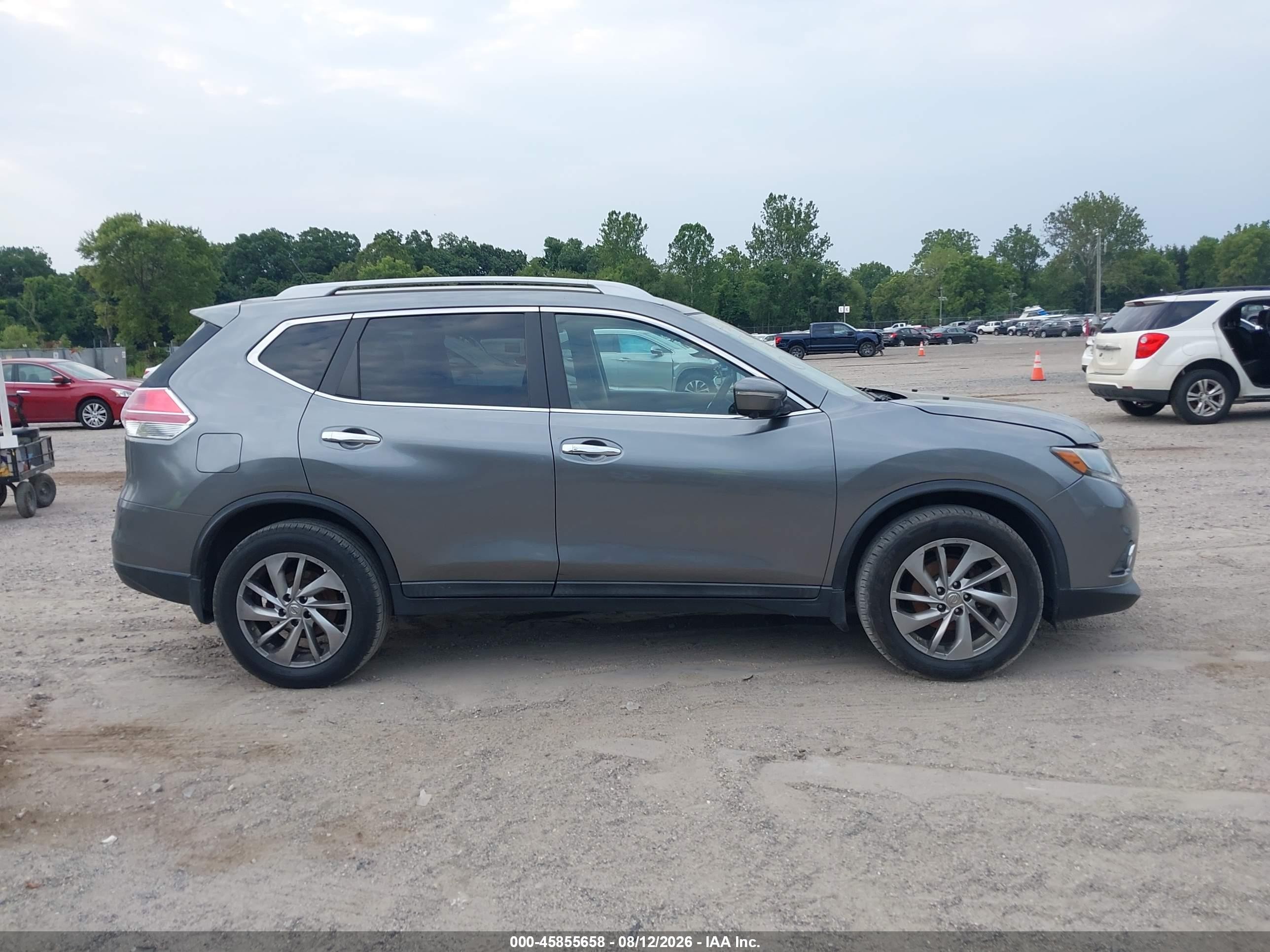 2014 Nissan Rogue Sl Gray vin: 5N1AT2MV4EC856349