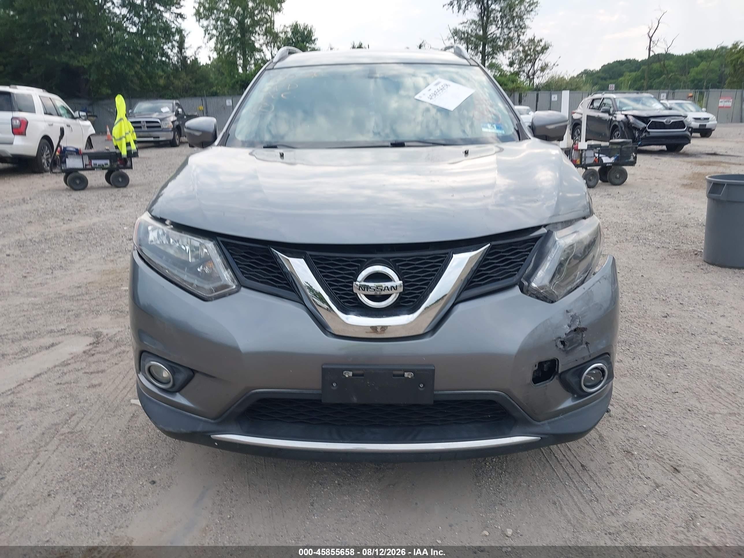 2014 Nissan Rogue Sl Gray vin: 5N1AT2MV4EC856349
