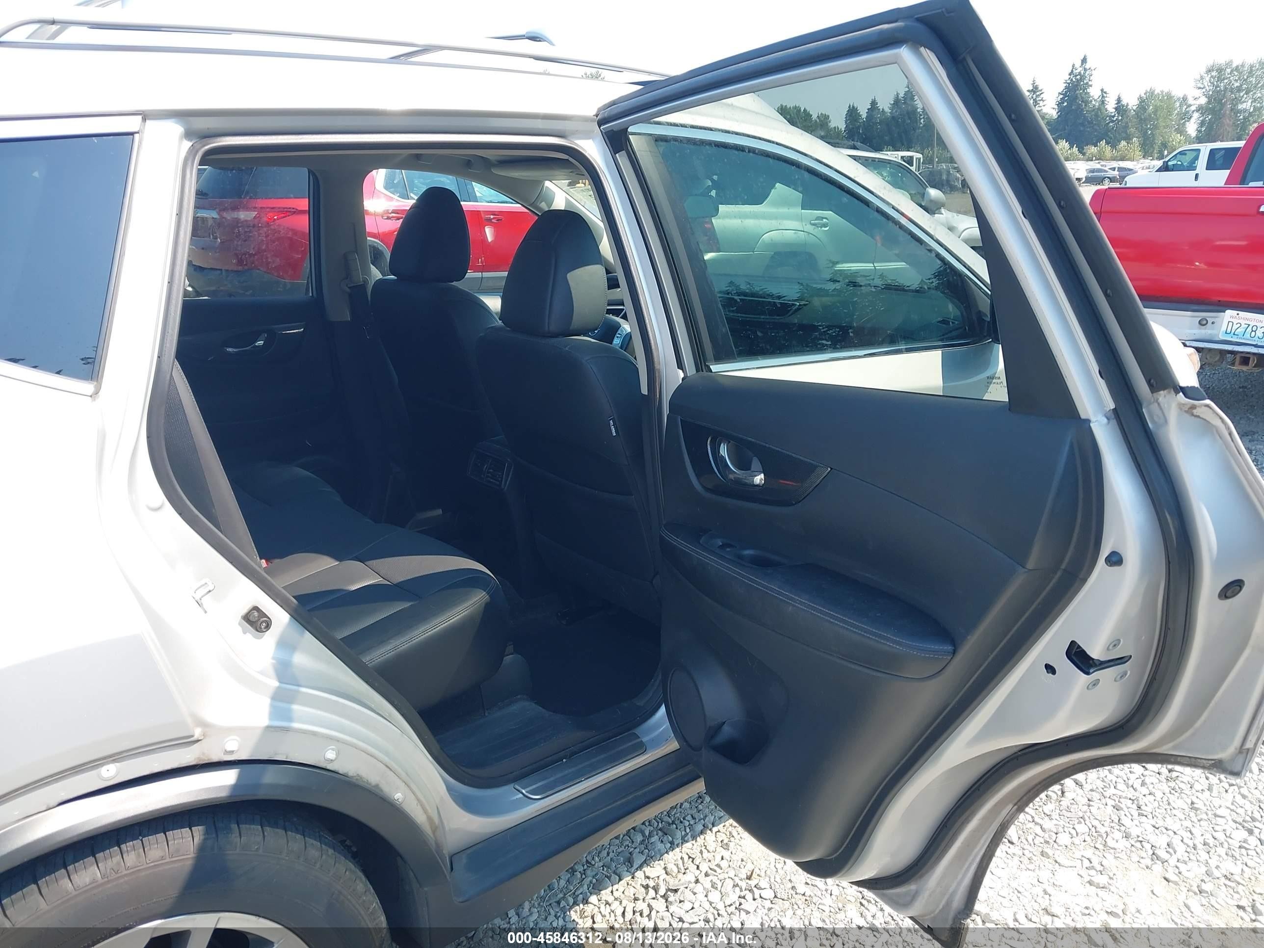 2015 Nissan Rogue Sl Silver vin: 5N1AT2MV4FC758634