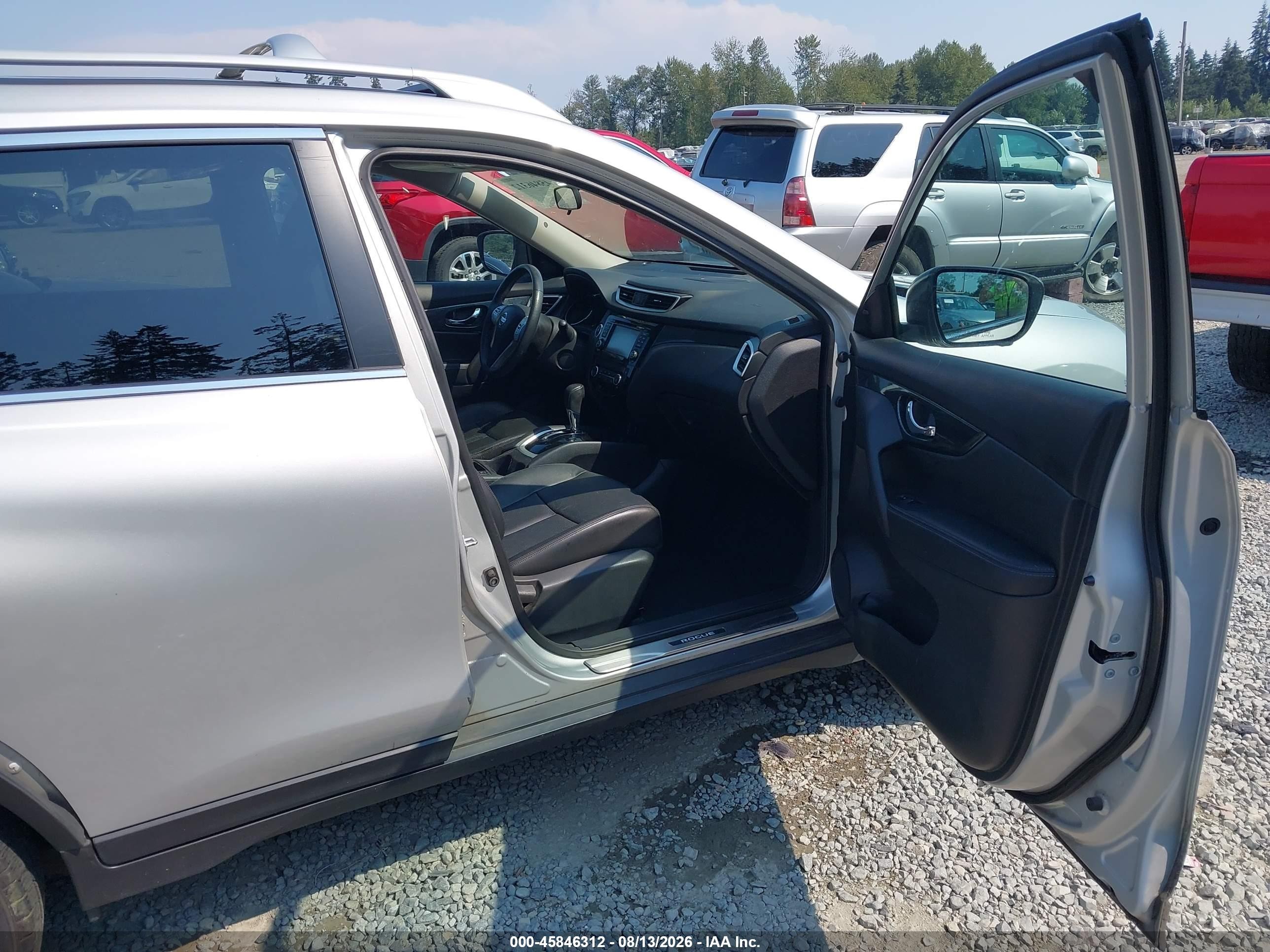 2015 Nissan Rogue Sl Silver vin: 5N1AT2MV4FC758634