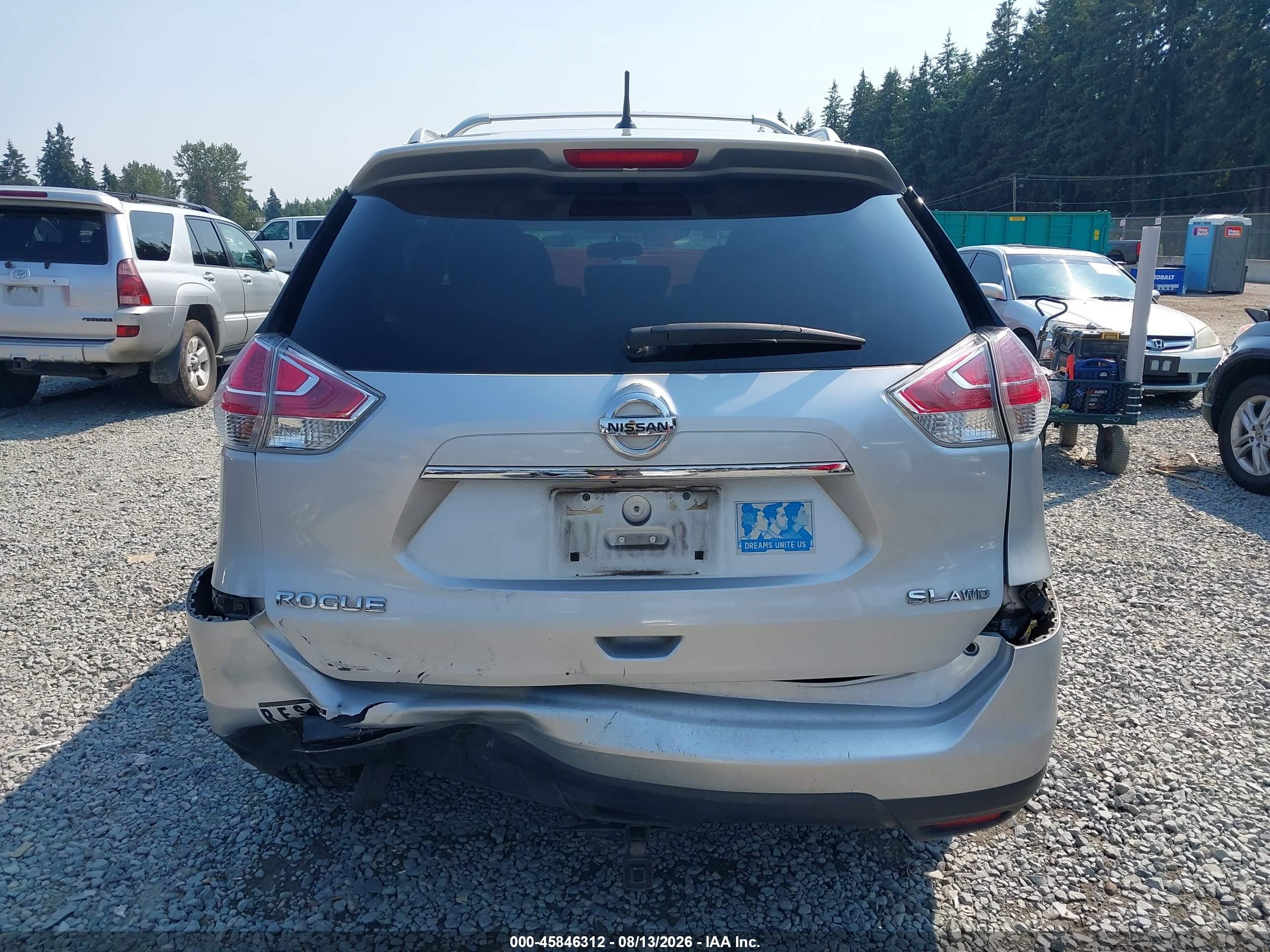 2015 Nissan Rogue Sl Silver vin: 5N1AT2MV4FC758634