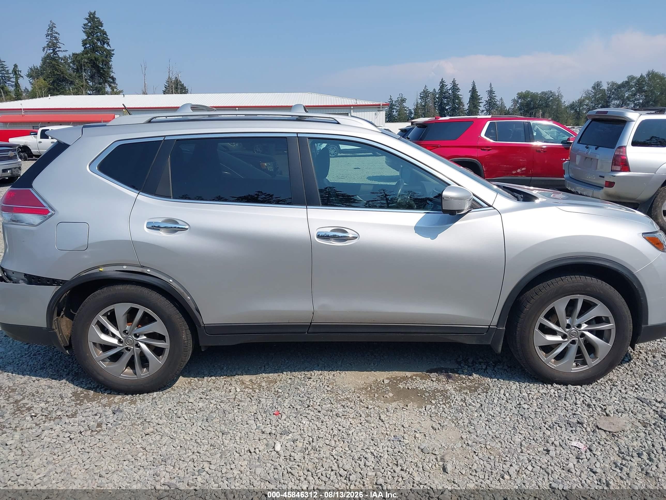 2015 Nissan Rogue Sl Silver vin: 5N1AT2MV4FC758634