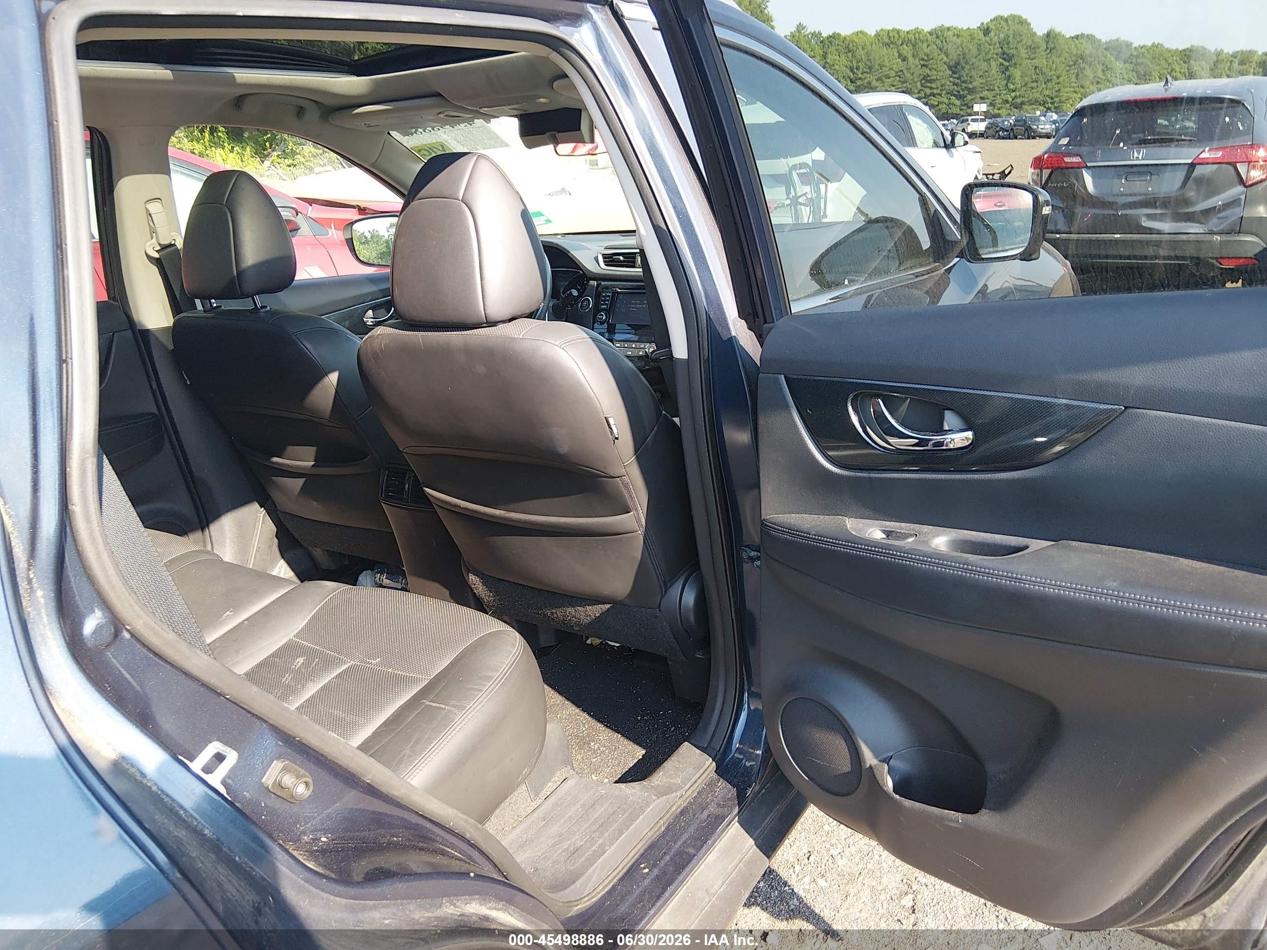 2015 Nissan Rogue Sl Blue vin: 5N1AT2MV4FC766958
