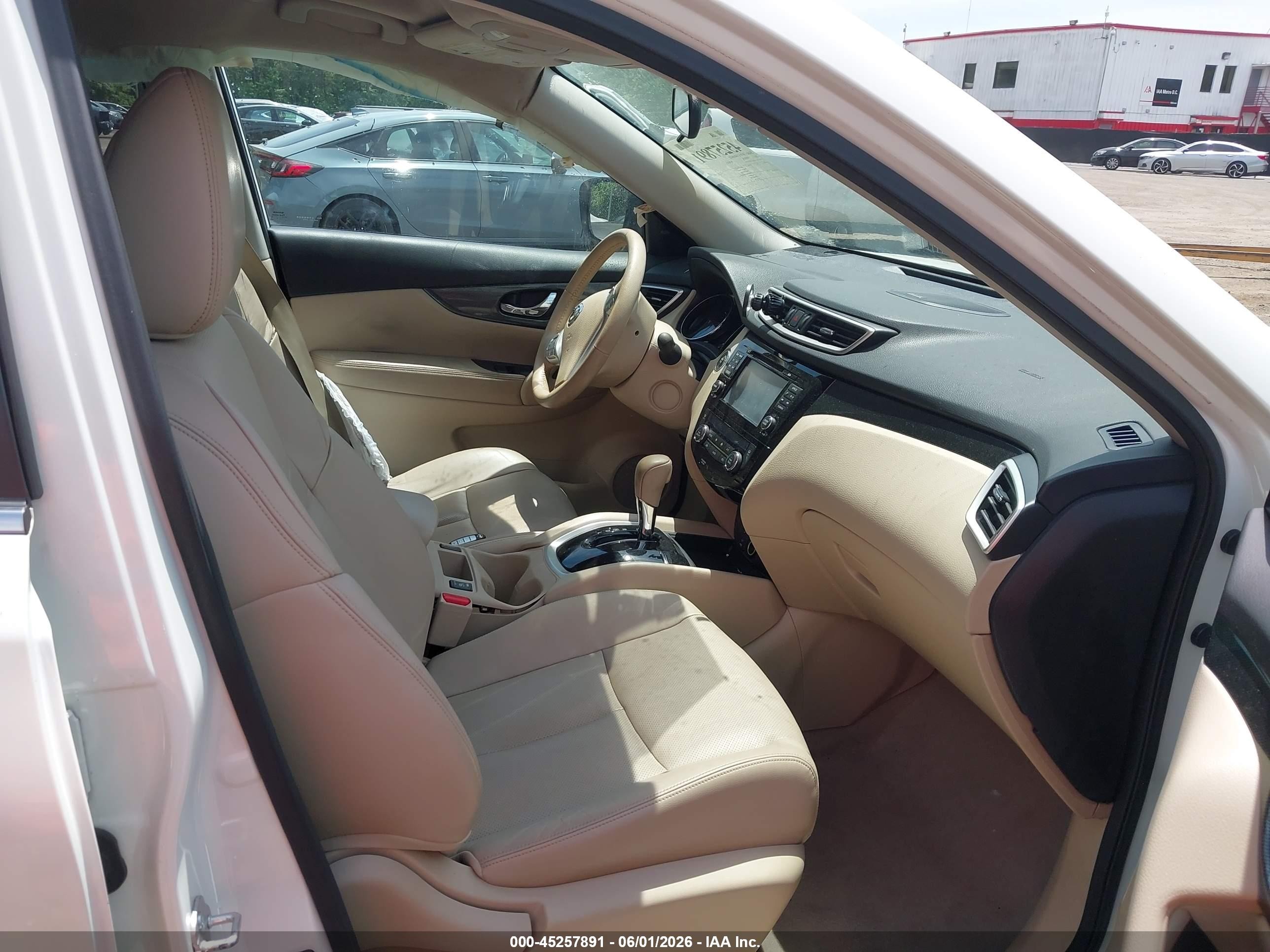 2015 Nissan Rogue Sl White vin: 5N1AT2MV4FC776759
