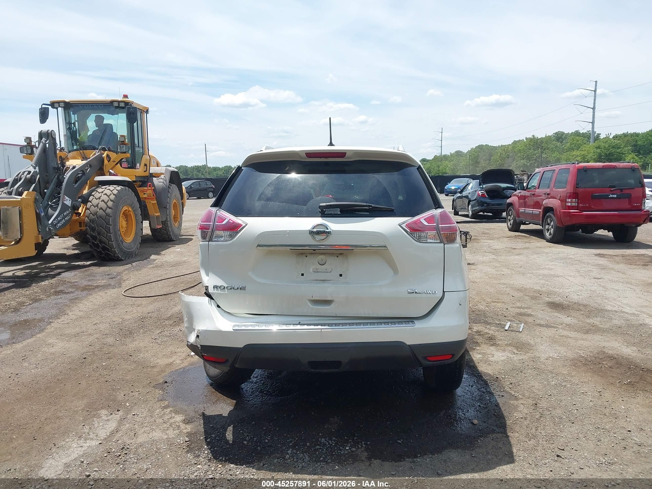 2015 Nissan Rogue Sl White vin: 5N1AT2MV4FC776759