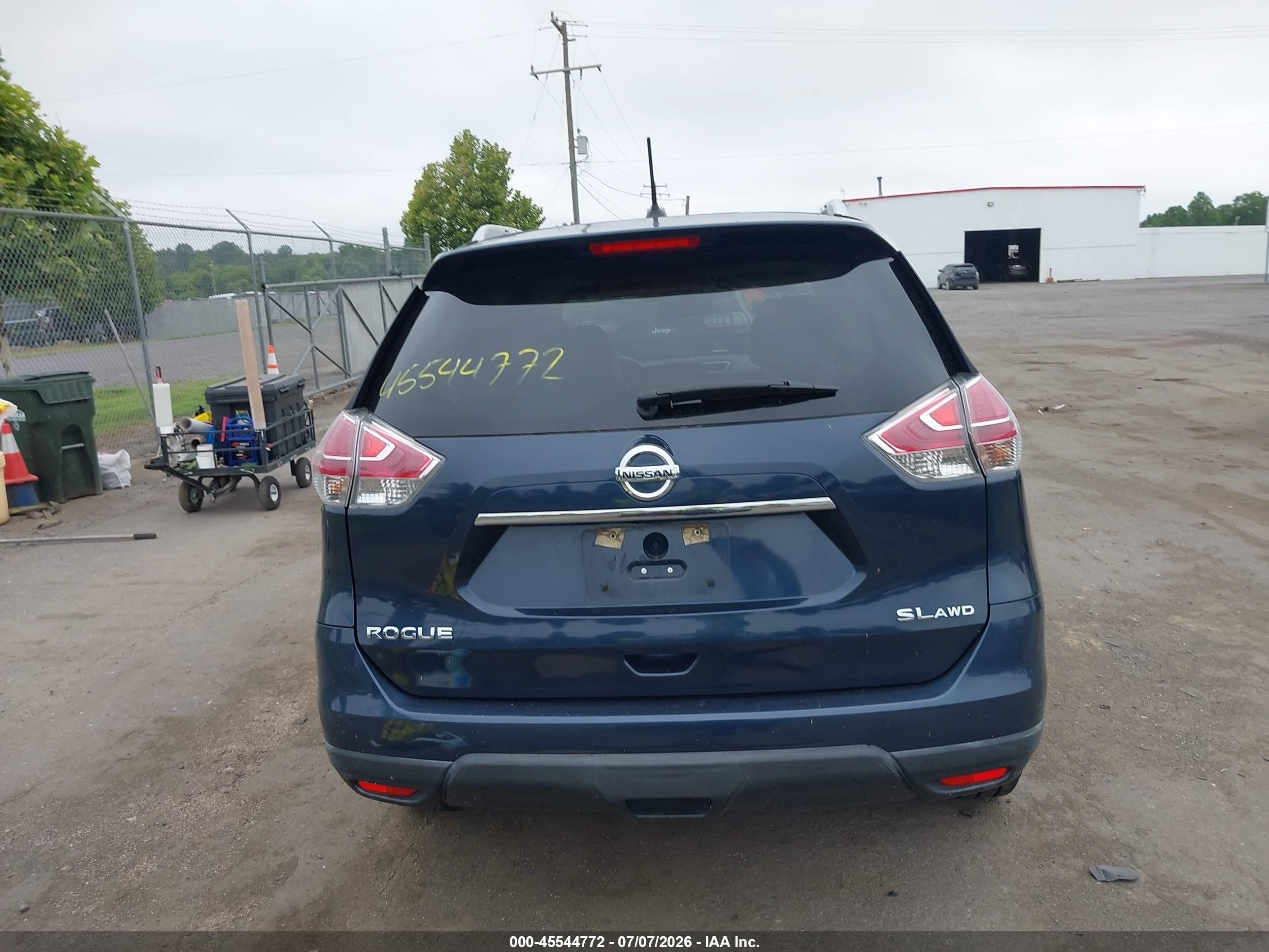 2015 Nissan Rogue Sl Blue vin: 5N1AT2MV4FC778883