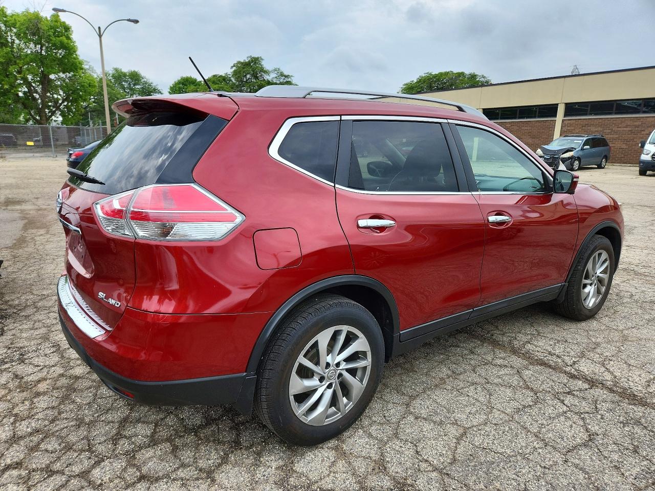 2015 Nissan Rogue Sl Red vin: 5N1AT2MV4FC779855