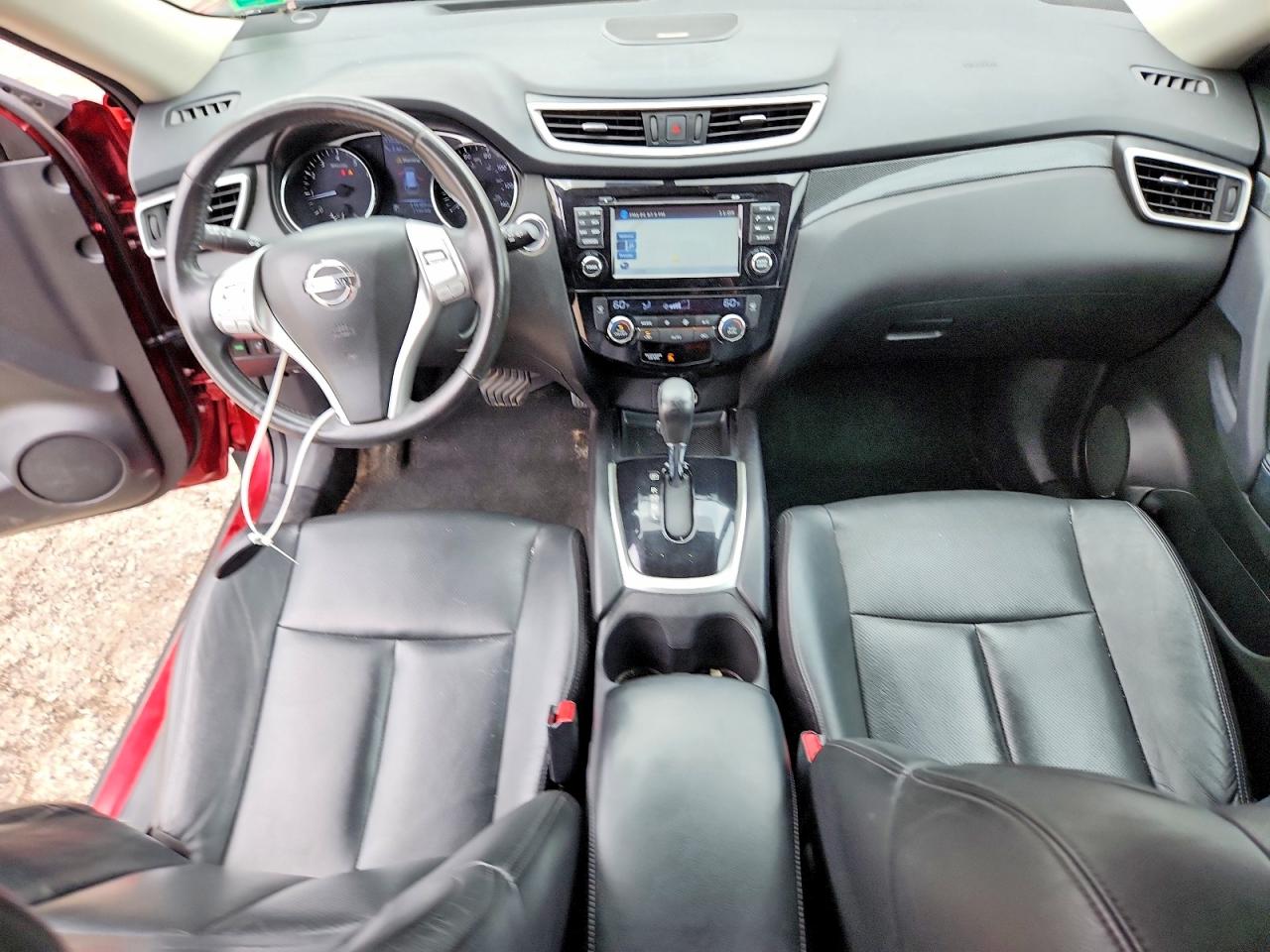 2015 Nissan Rogue Sl Red vin: 5N1AT2MV4FC779855