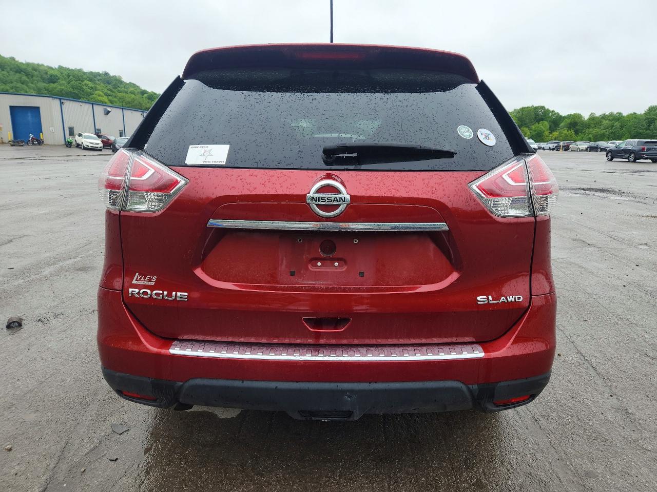 2015 Nissan Rogue Sl Red vin: 5N1AT2MV4FC782013