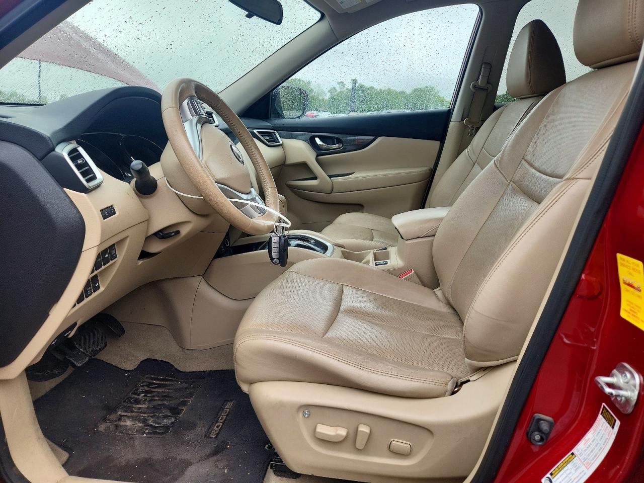 2015 Nissan Rogue Sl Red vin: 5N1AT2MV4FC782013