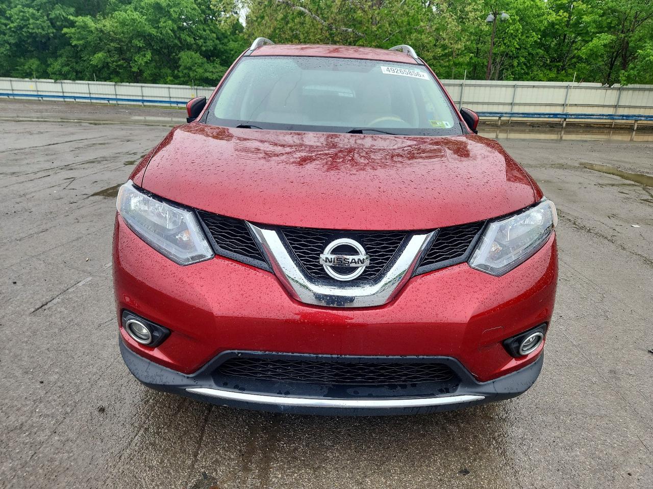 2015 Nissan Rogue Sl Red vin: 5N1AT2MV4FC782013