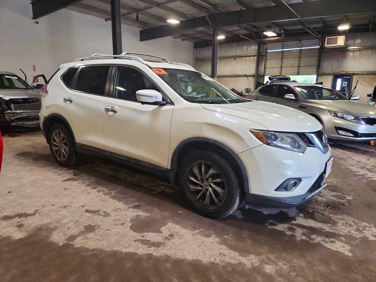 2015 Nissan Rogue Sl White vin: 5N1AT2MV4FC802177