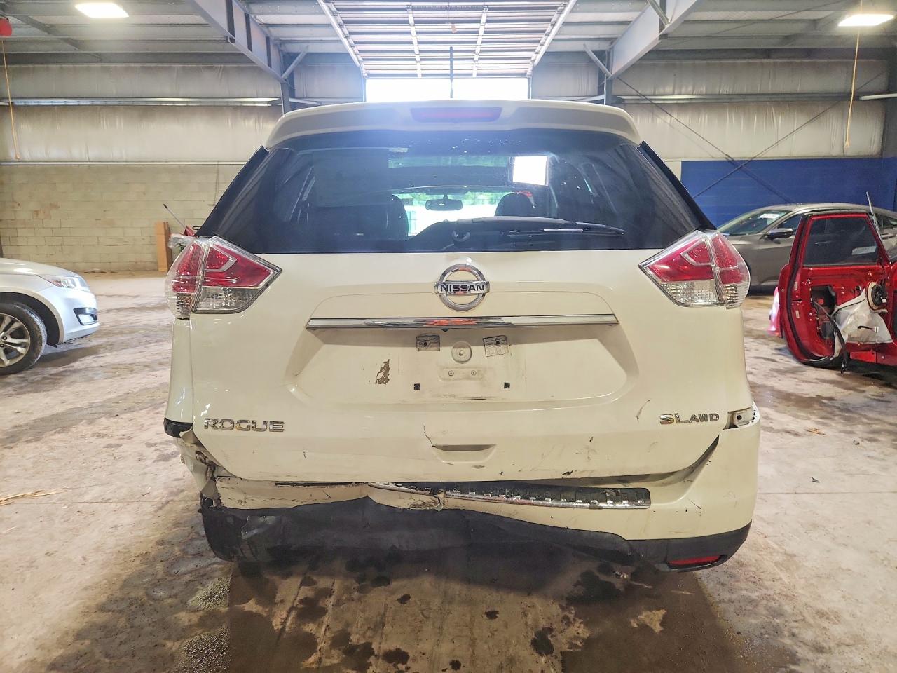 2015 Nissan Rogue Sl White vin: 5N1AT2MV4FC802177