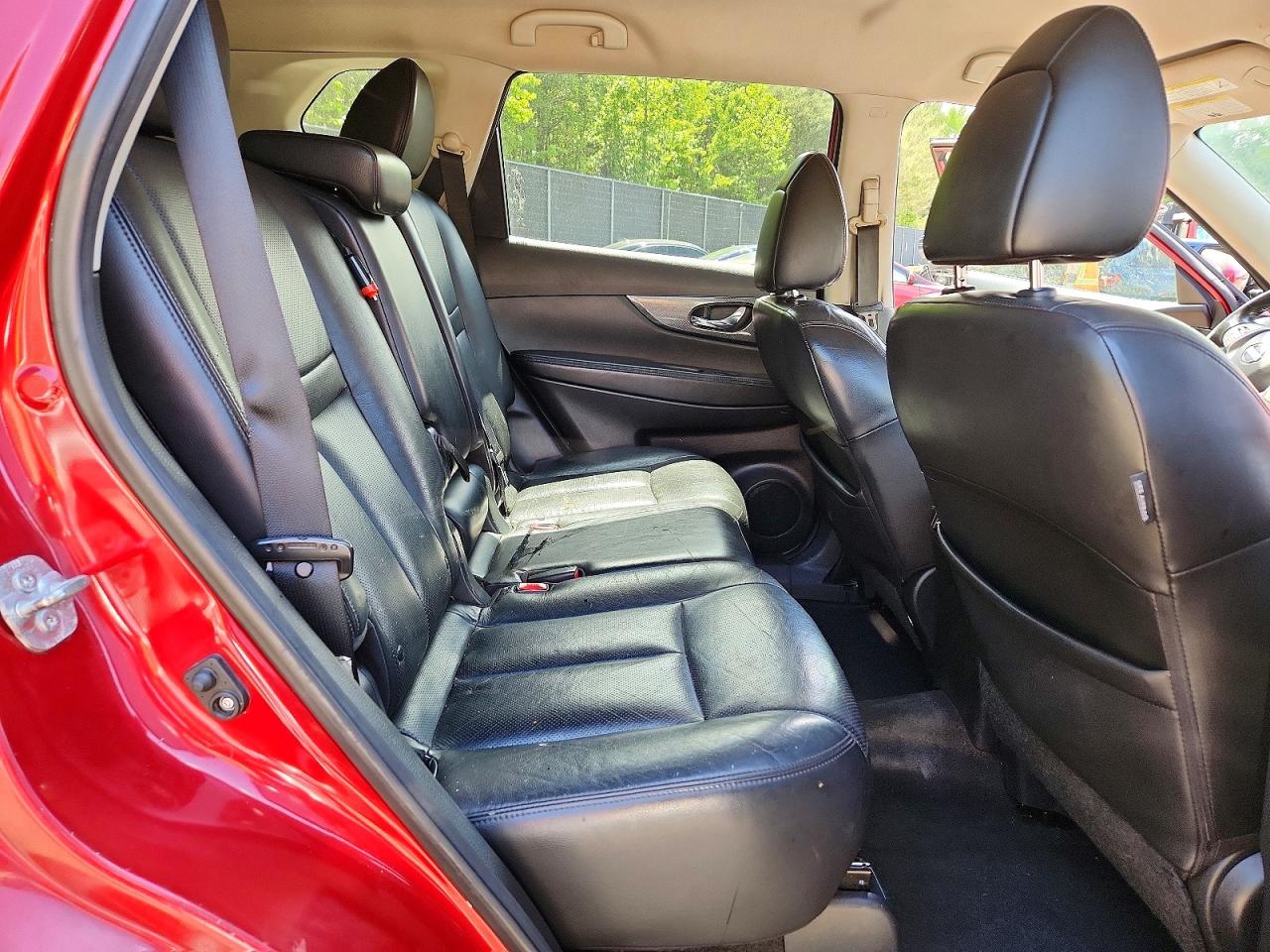 2015 Nissan Rogue Sl Red vin: 5N1AT2MV4FC809386