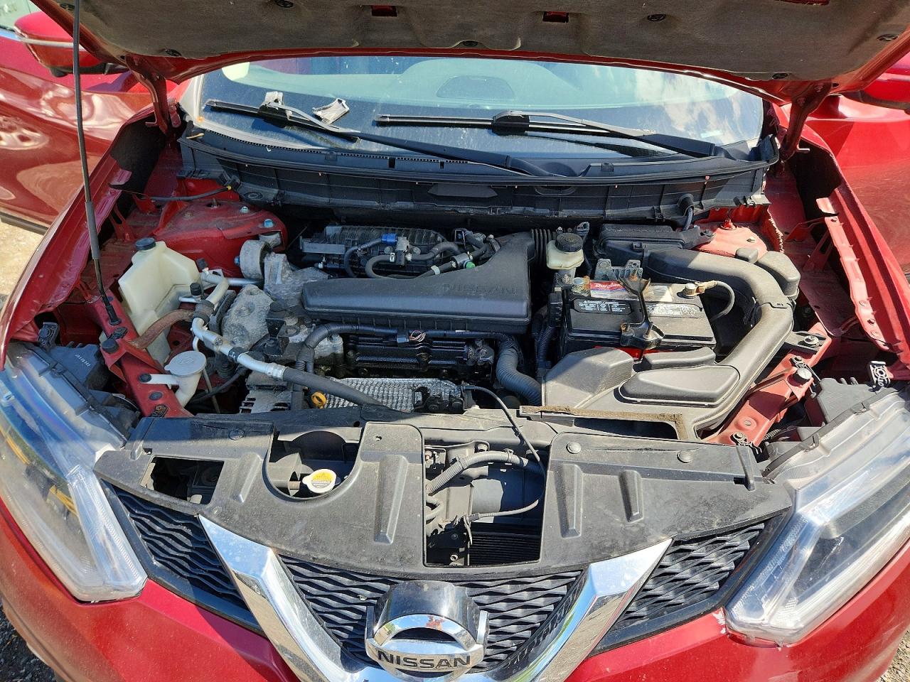 2015 Nissan Rogue Sl Red vin: 5N1AT2MV4FC809386