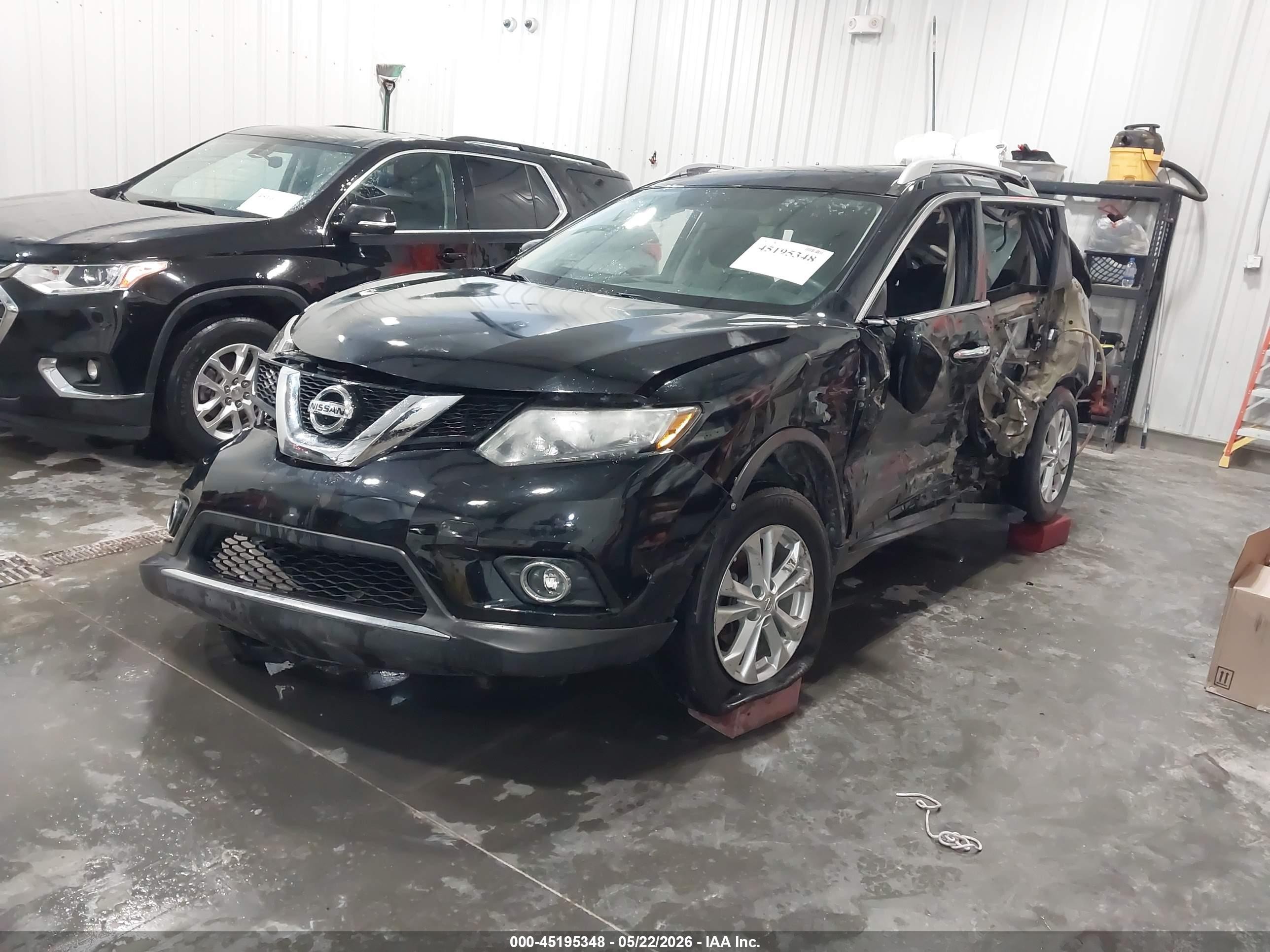 2015 Nissan Rogue Sv Black vin: 5N1AT2MV4FC817939