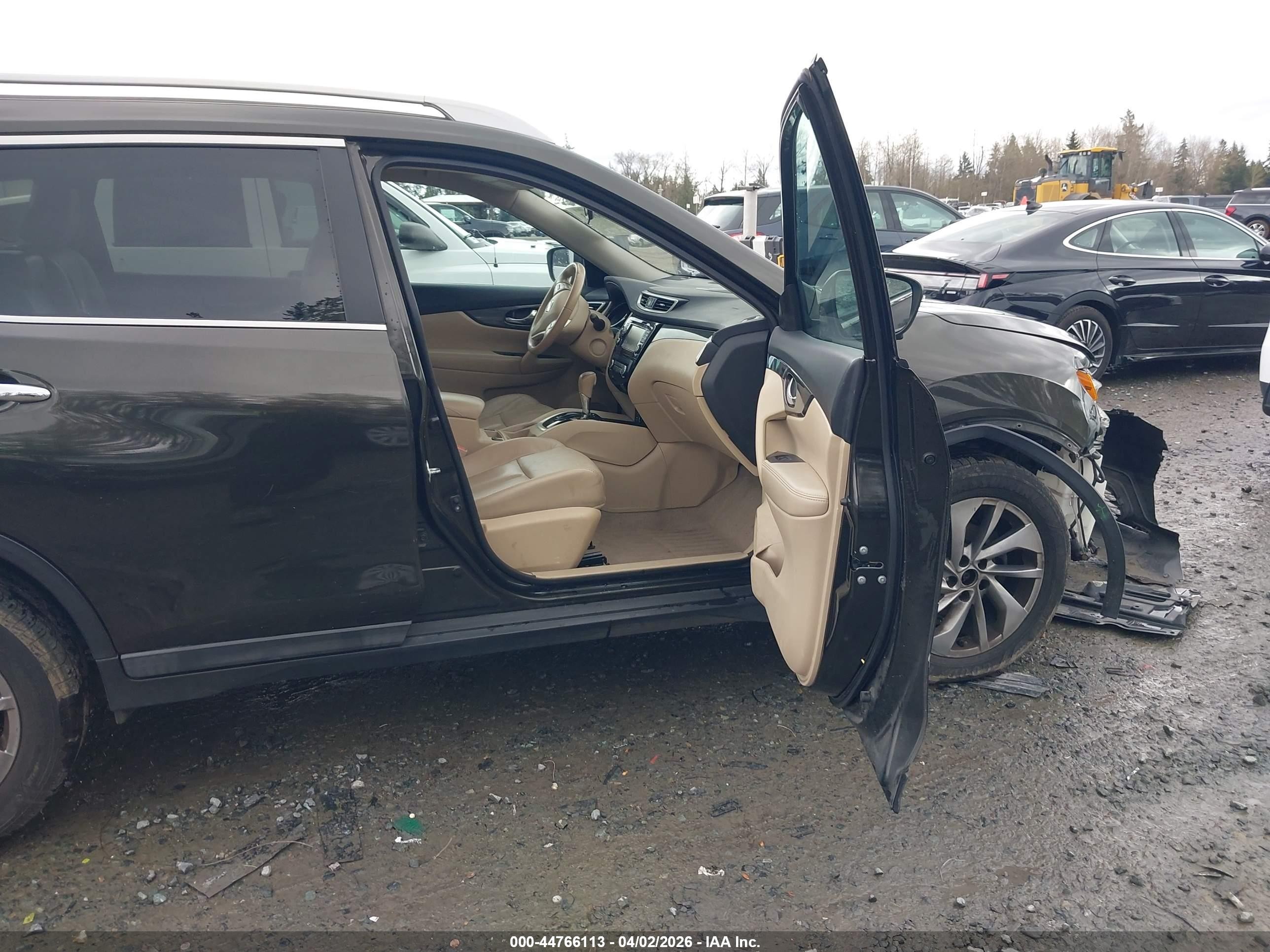 2015 Nissan Rogue Sl Green vin: 5N1AT2MV4FC824597