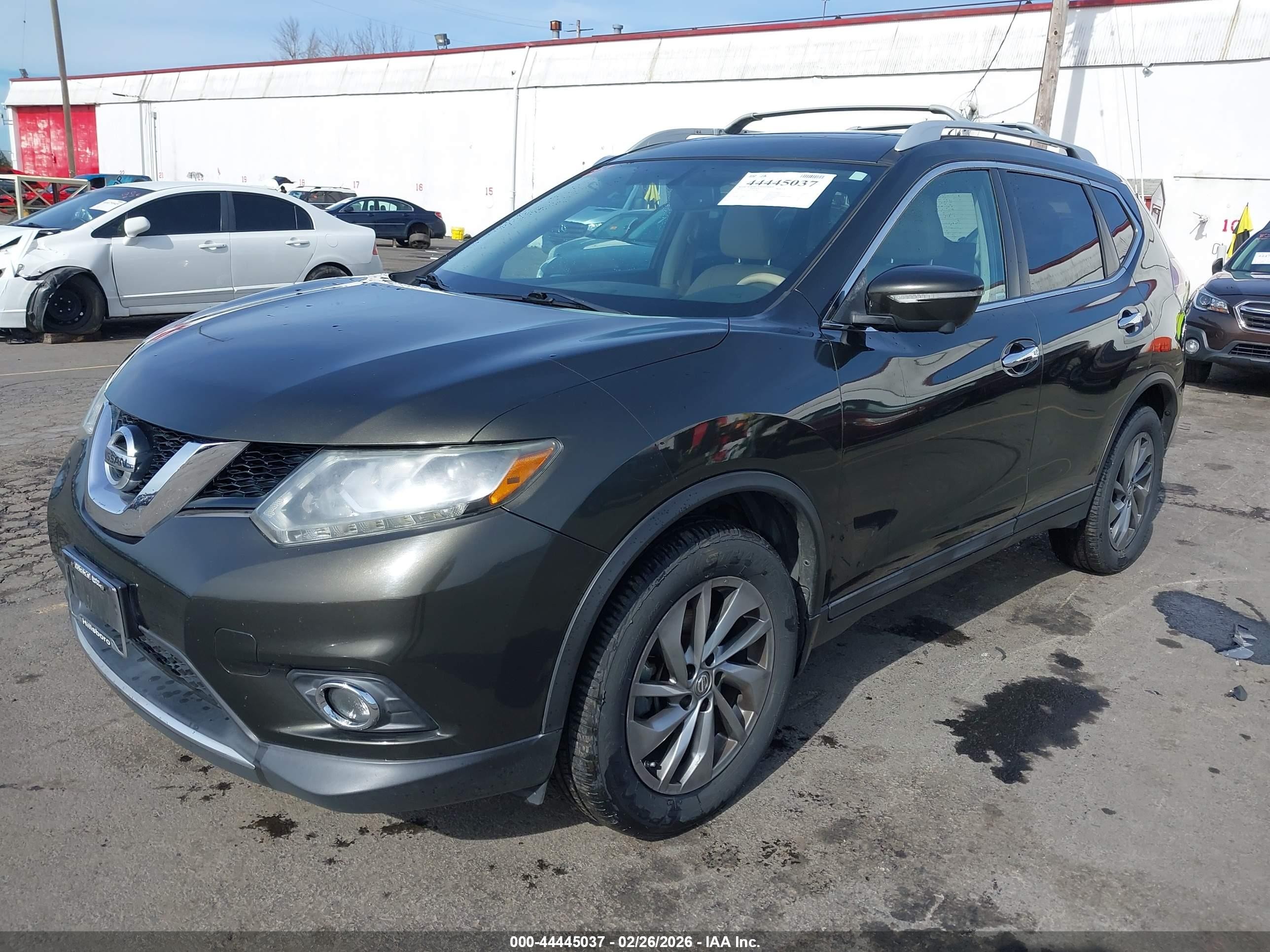 2015 Nissan Rogue Sl Brown vin: 5N1AT2MV4FC825961
