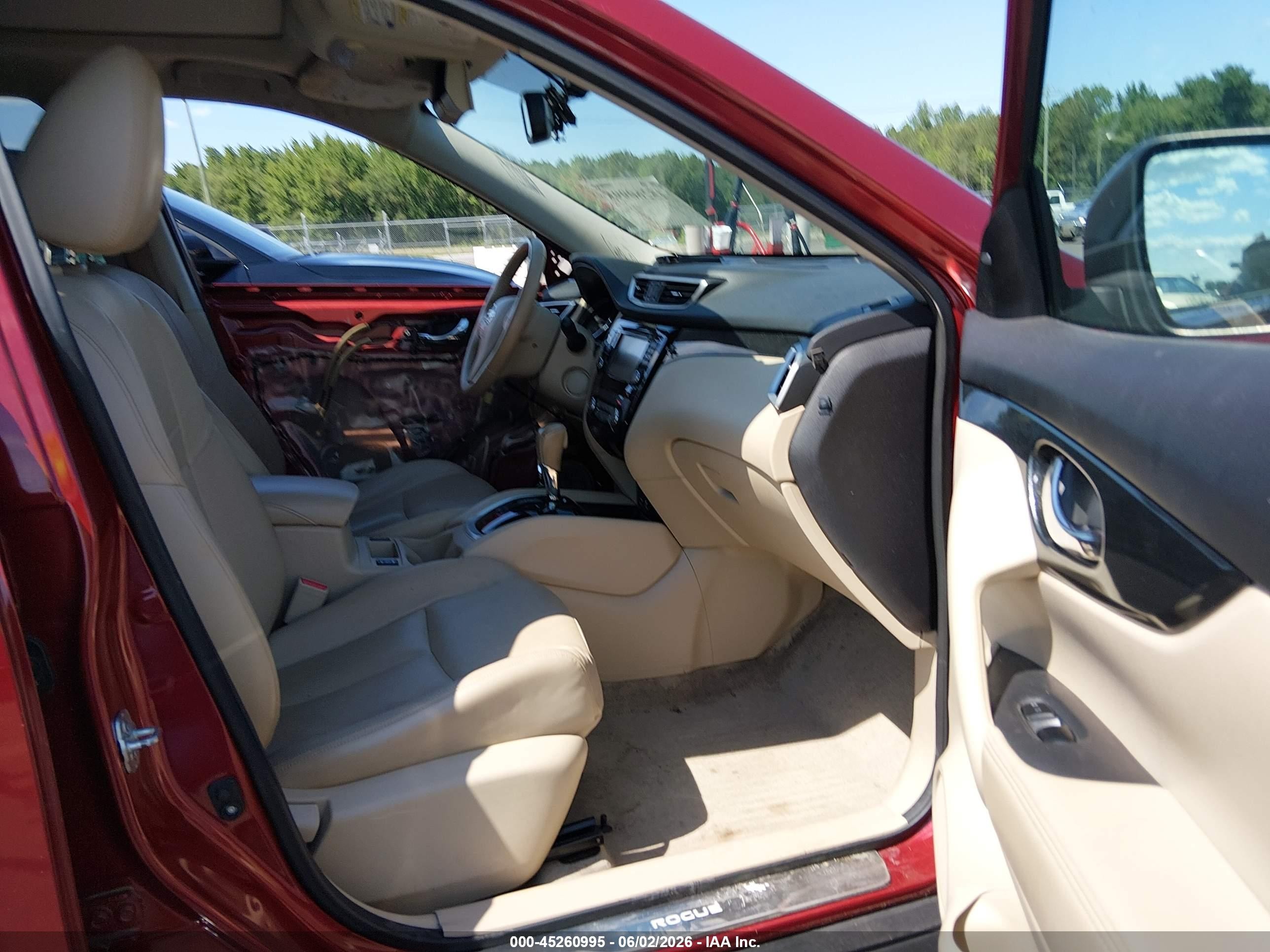 2015 Nissan Rogue Sl Red vin: 5N1AT2MV4FC848852