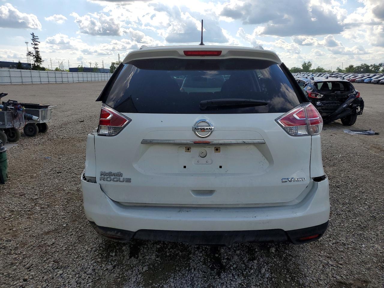 2015 Nissan Rogue Sv White vin: 5N1AT2MV4FC849466