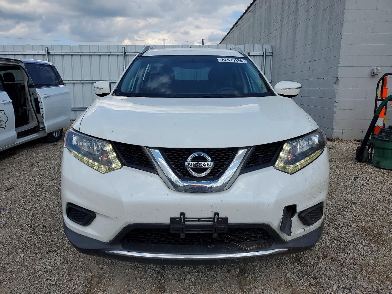 2015 Nissan Rogue Sv White vin: 5N1AT2MV4FC849466