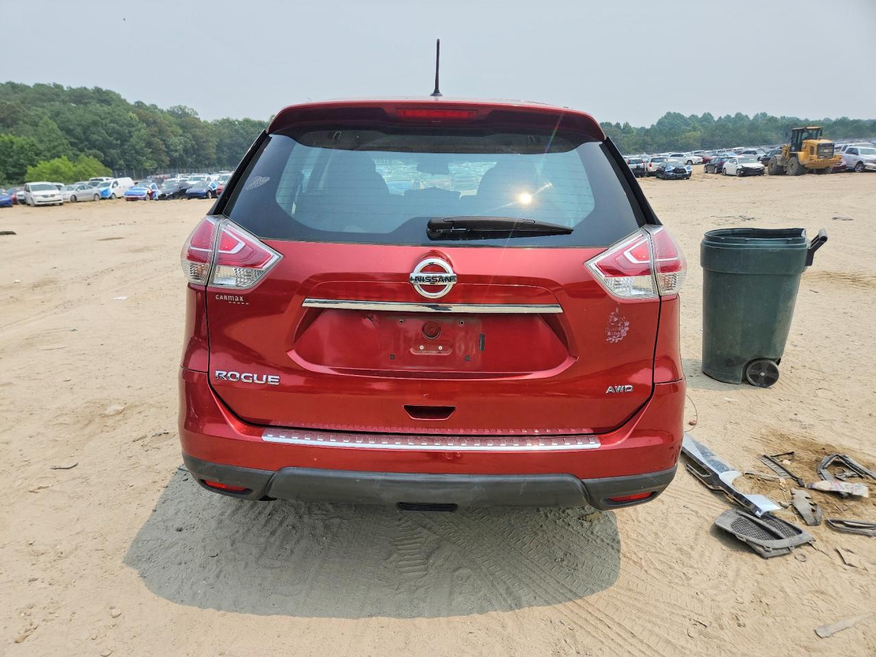 2015 Nissan Rogue S Burgundy vin: 5N1AT2MV4FC855283