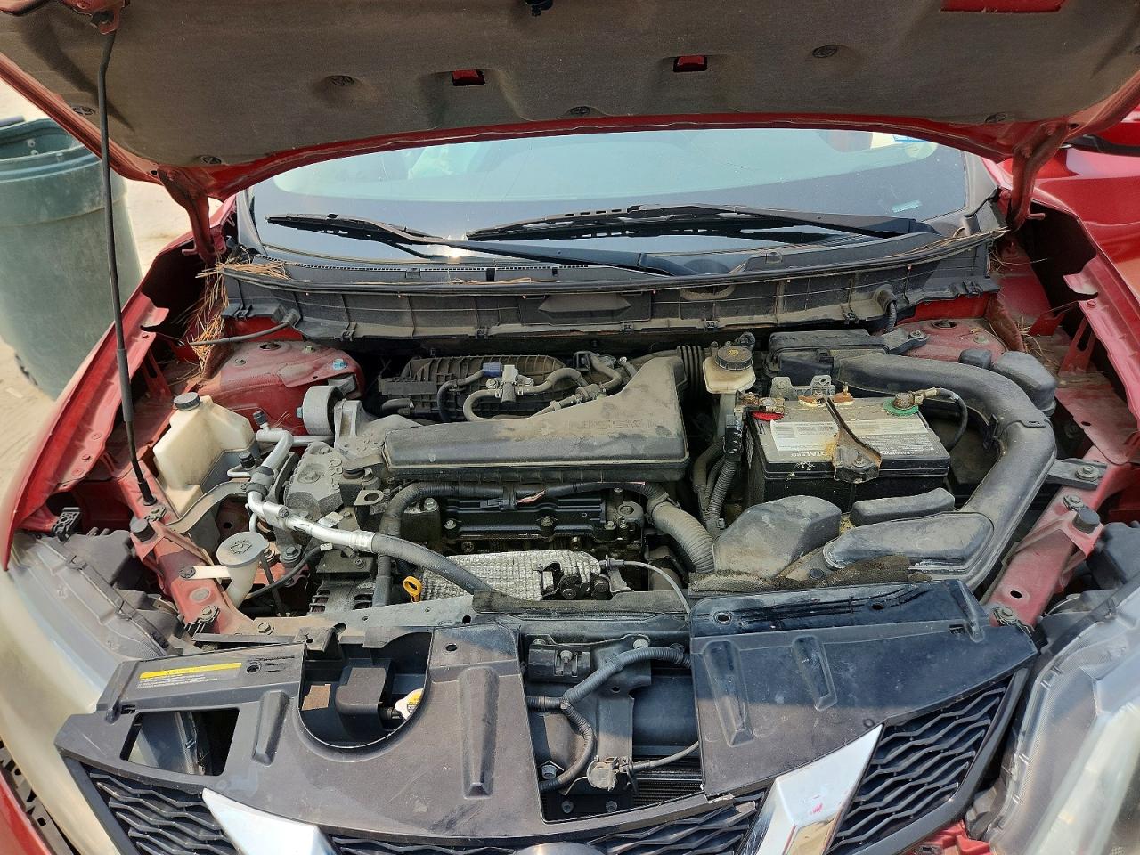 2015 Nissan Rogue S Burgundy vin: 5N1AT2MV4FC855283