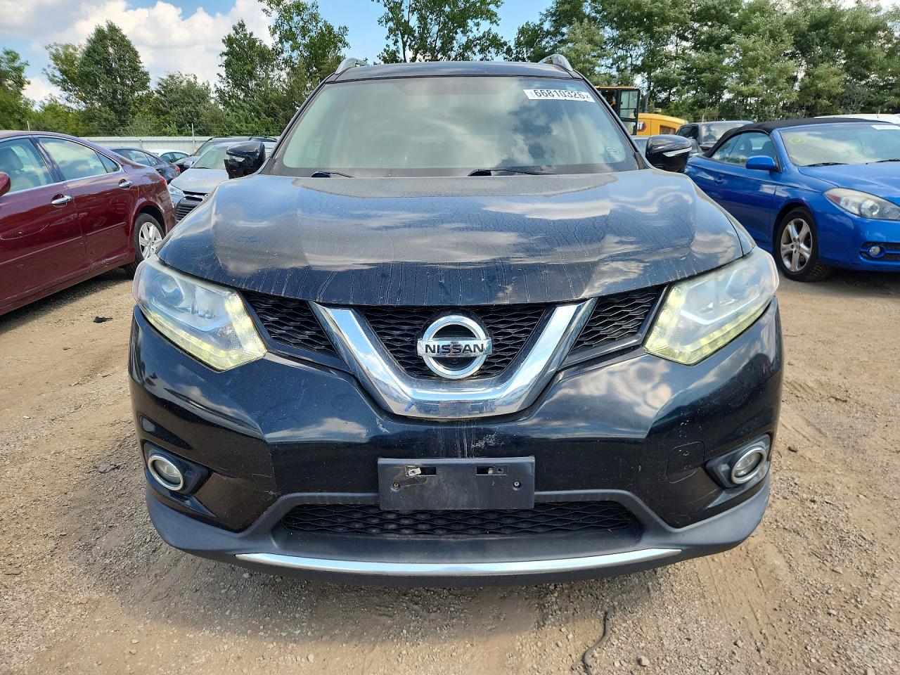 2015 Nissan Rogue Sl Black vin: 5N1AT2MV4FC863223