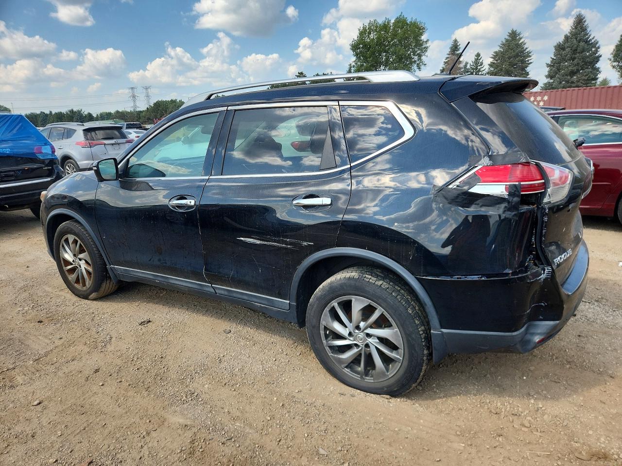 2015 Nissan Rogue Sl Black vin: 5N1AT2MV4FC863223