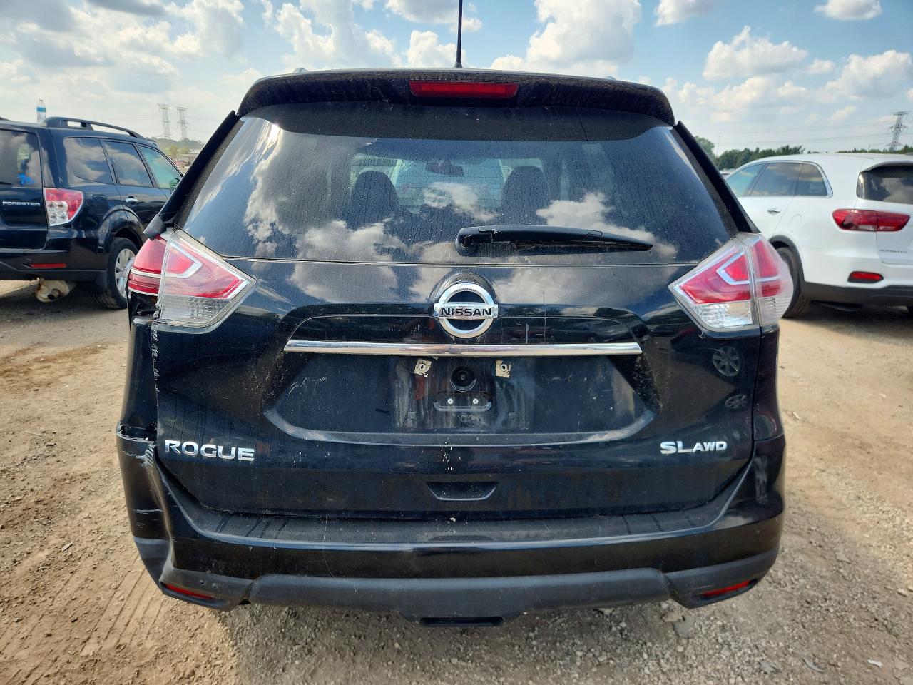 2015 Nissan Rogue Sl Black vin: 5N1AT2MV4FC863223