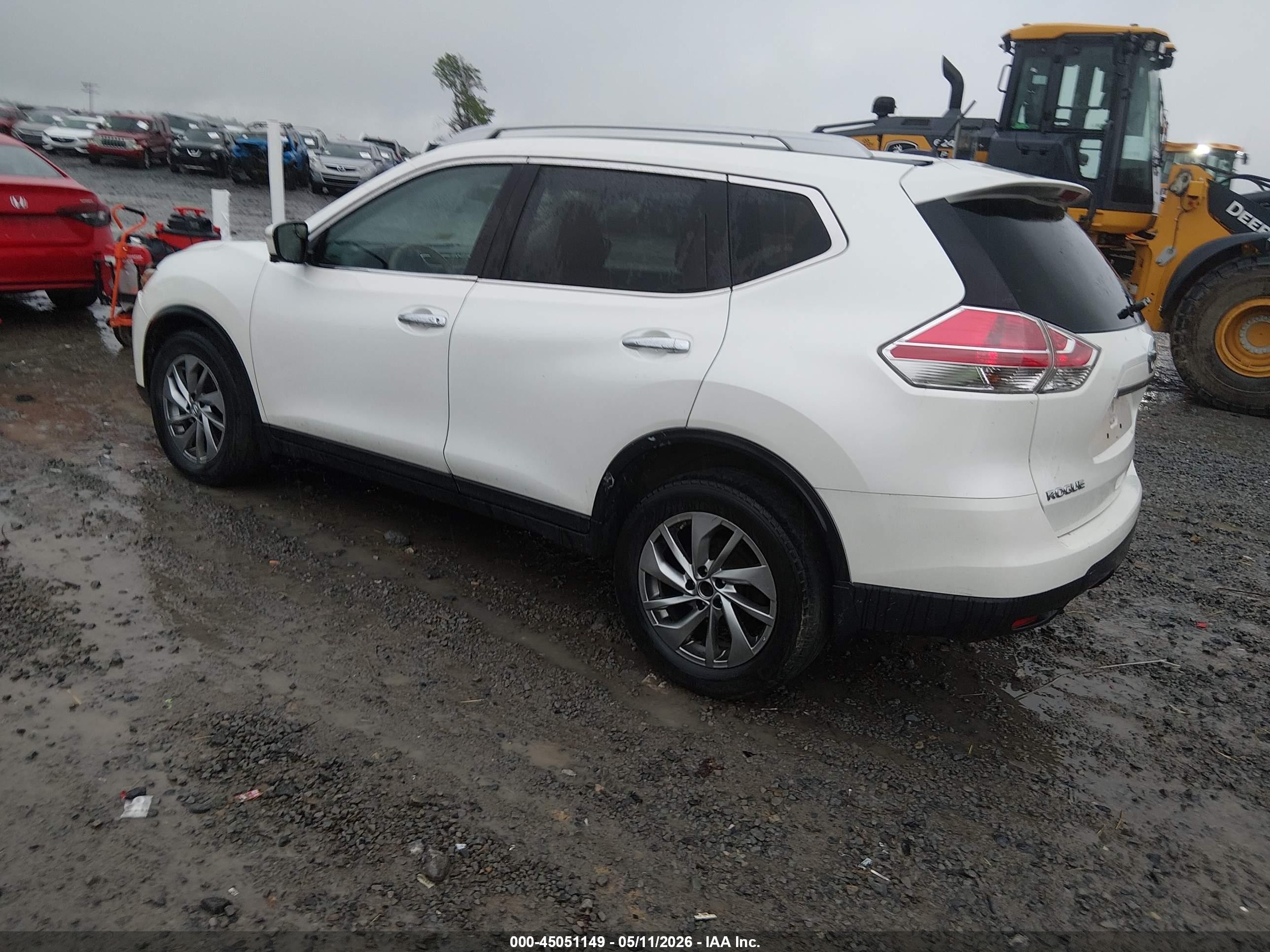 2015 Nissan Rogue Sl White vin: 5N1AT2MV4FC867479