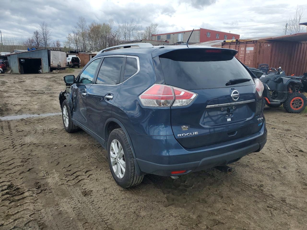2015 Nissan Rogue S Blue vin: 5N1AT2MV4FC872360