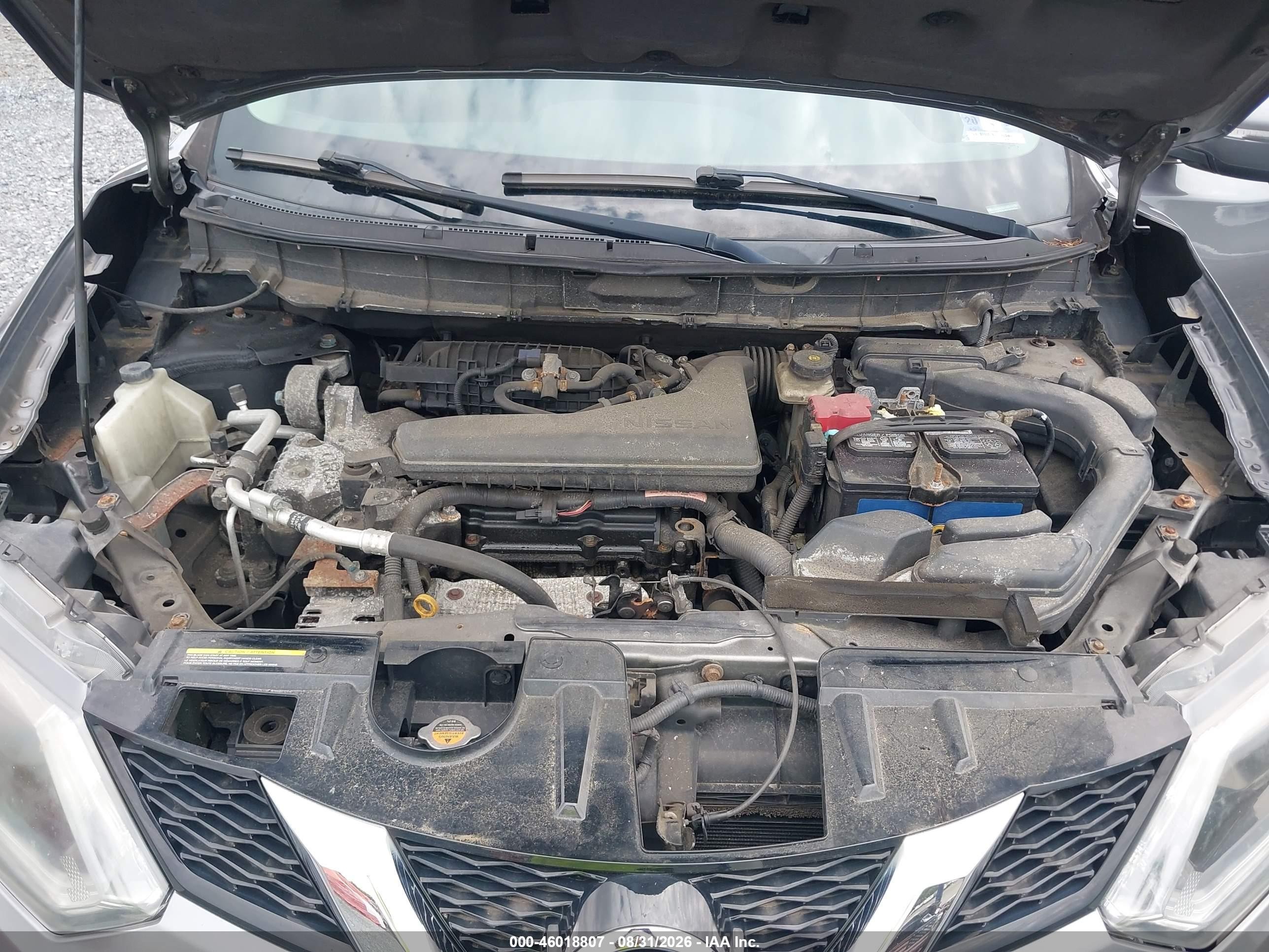 2015 Nissan Rogue Sv Серый vin: 5N1AT2MV4FC877316