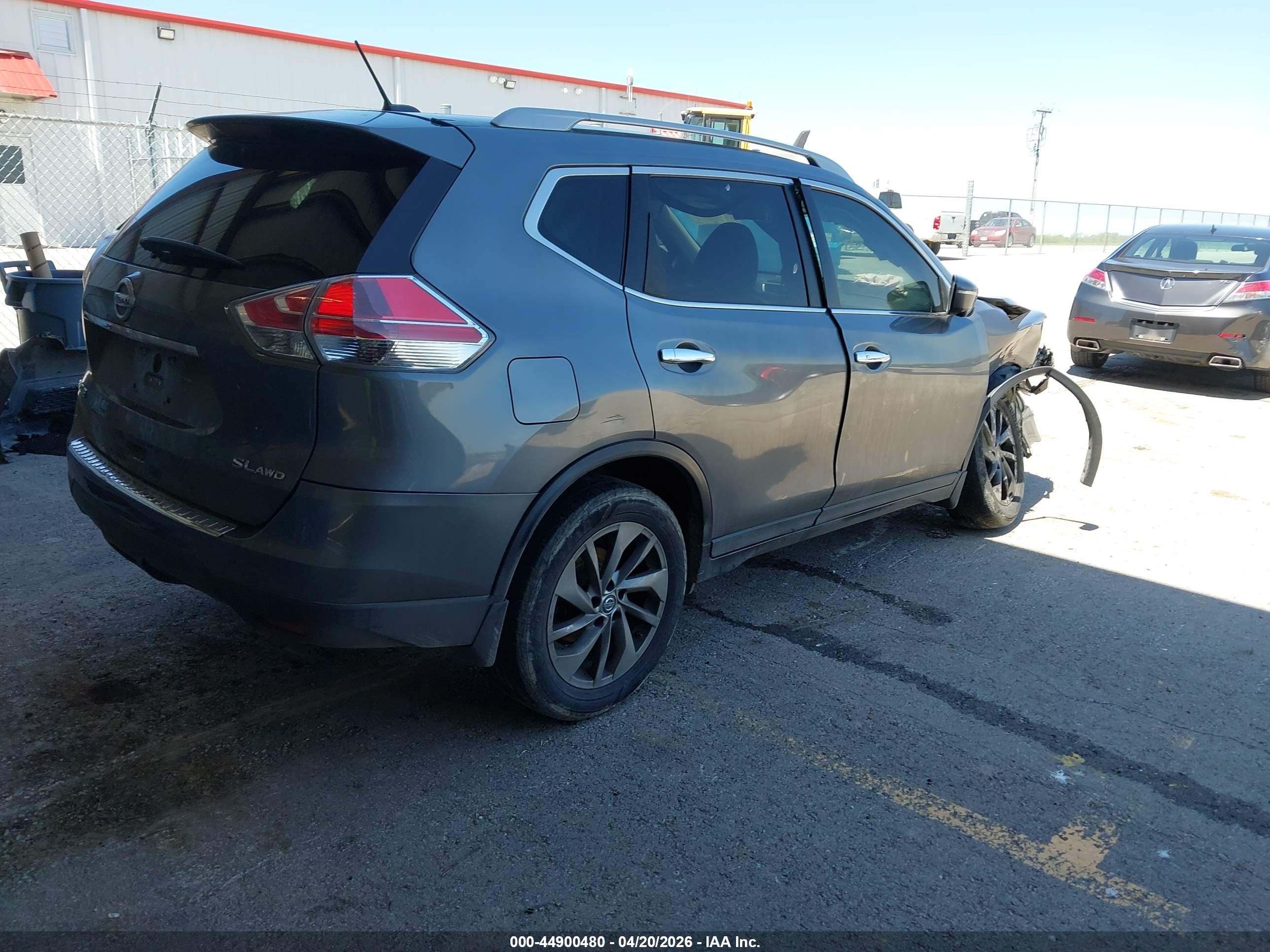 2015 Nissan Rogue Sl Серый vin: 5N1AT2MV4FC878868