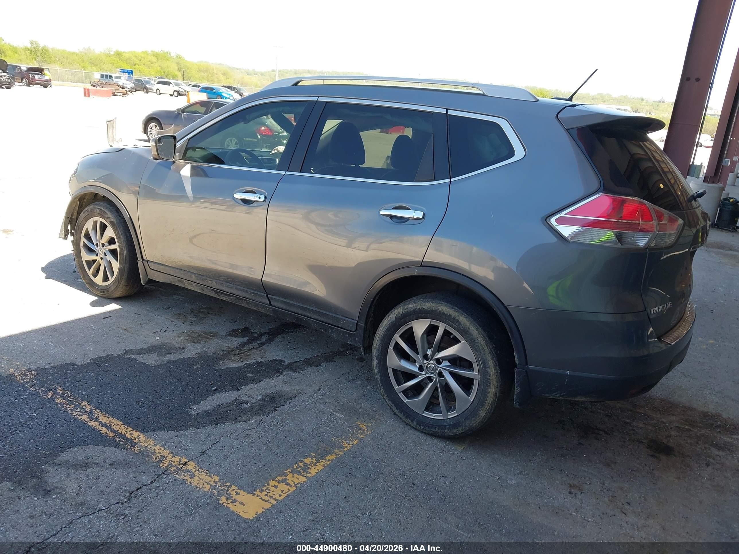 2015 Nissan Rogue Sl Серый vin: 5N1AT2MV4FC878868