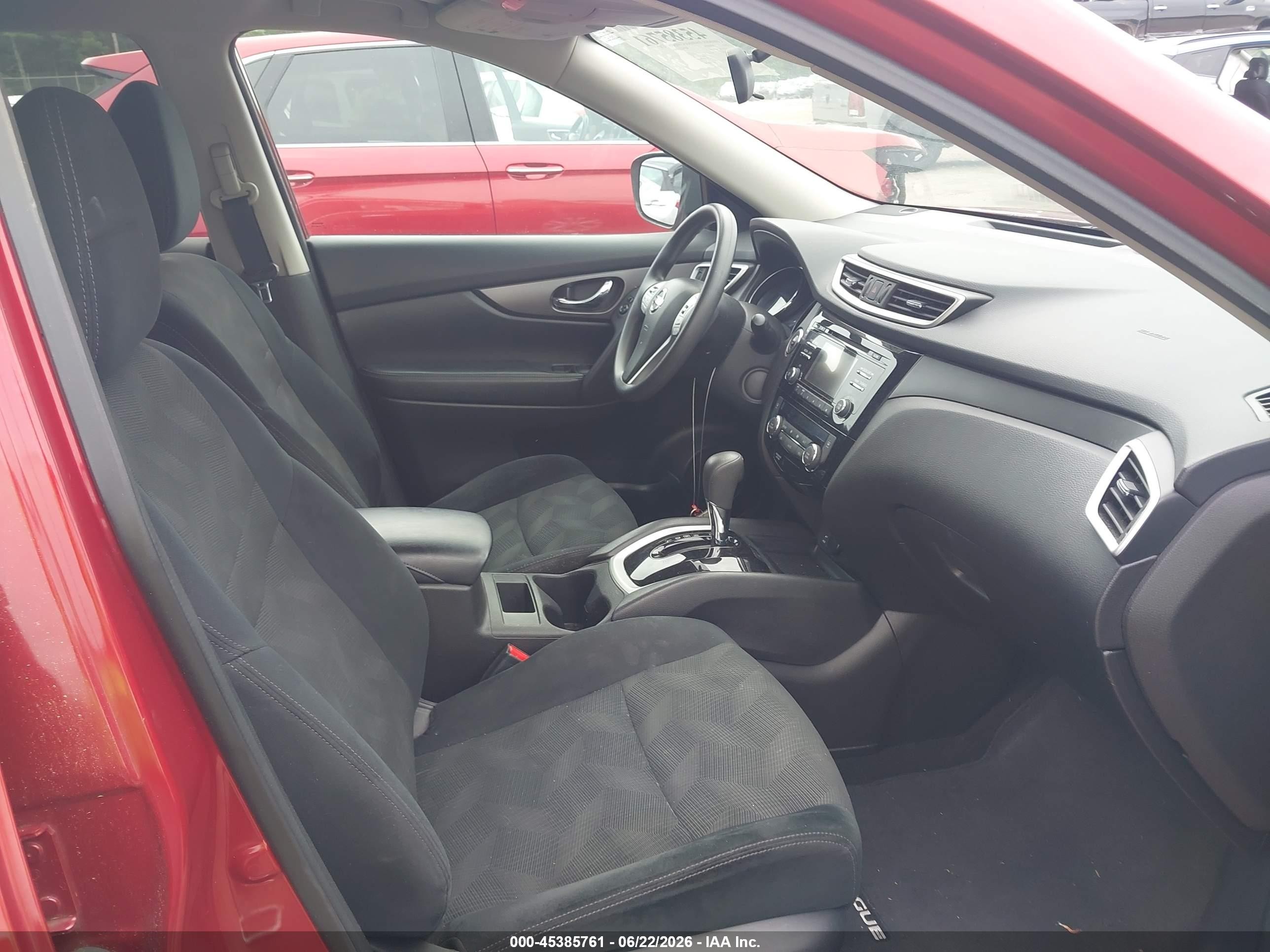 2015 Nissan Rogue Sv Red vin: 5N1AT2MV4FC883682