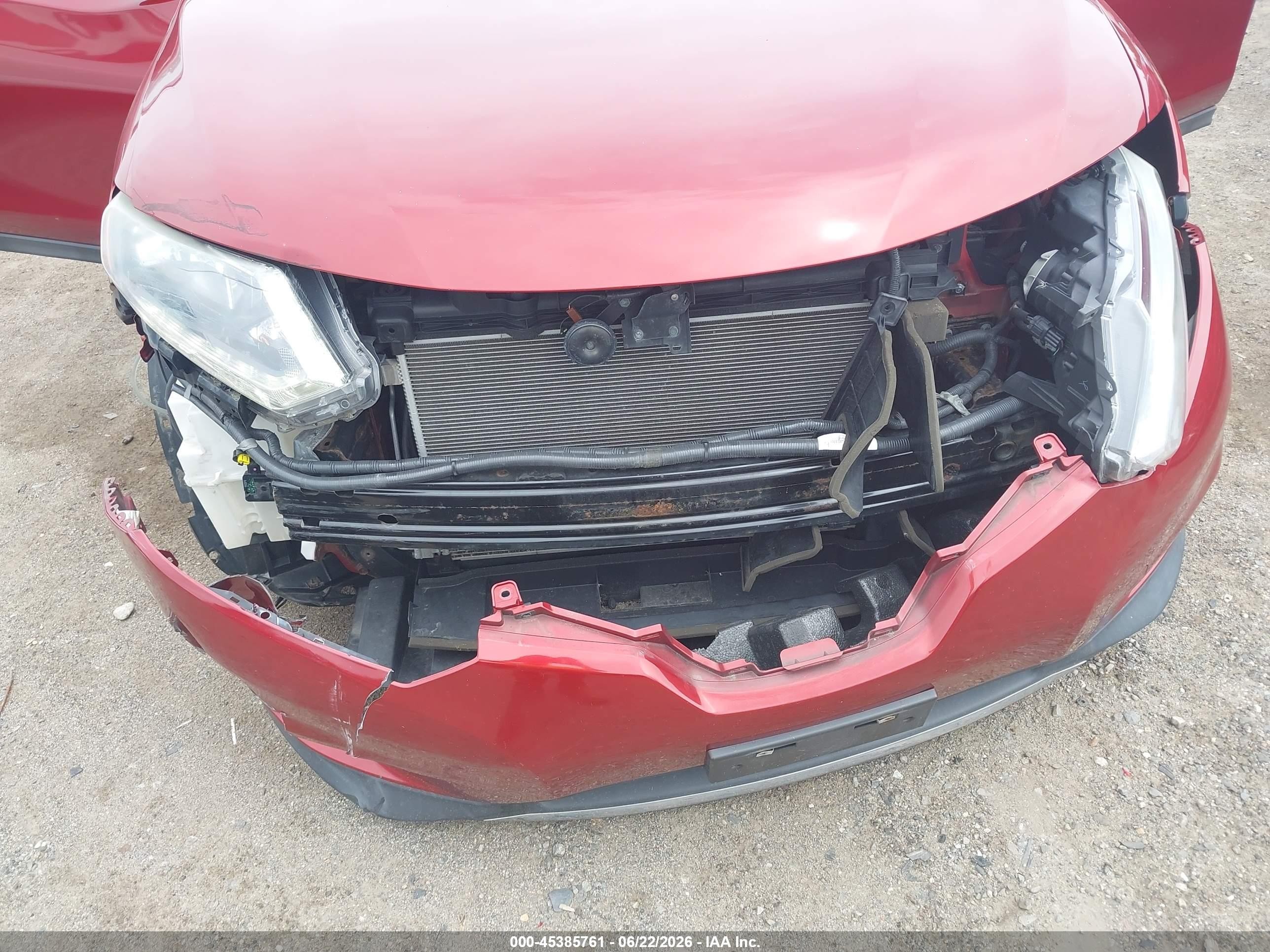 2015 Nissan Rogue Sv Red vin: 5N1AT2MV4FC883682