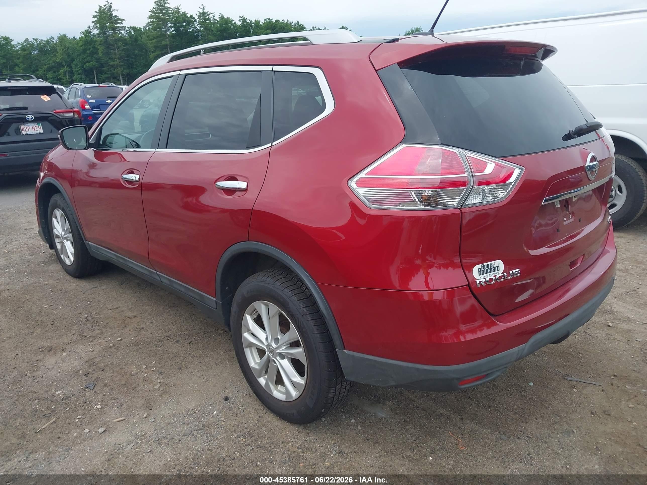 2015 Nissan Rogue Sv Red vin: 5N1AT2MV4FC883682