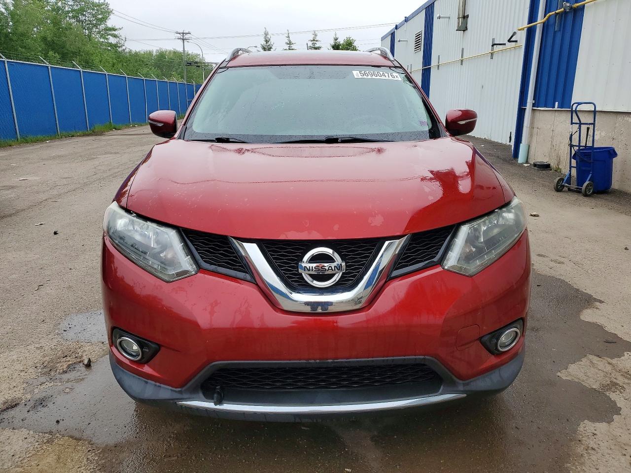 2015 Nissan Rogue S Red vin: 5N1AT2MV4FC889580