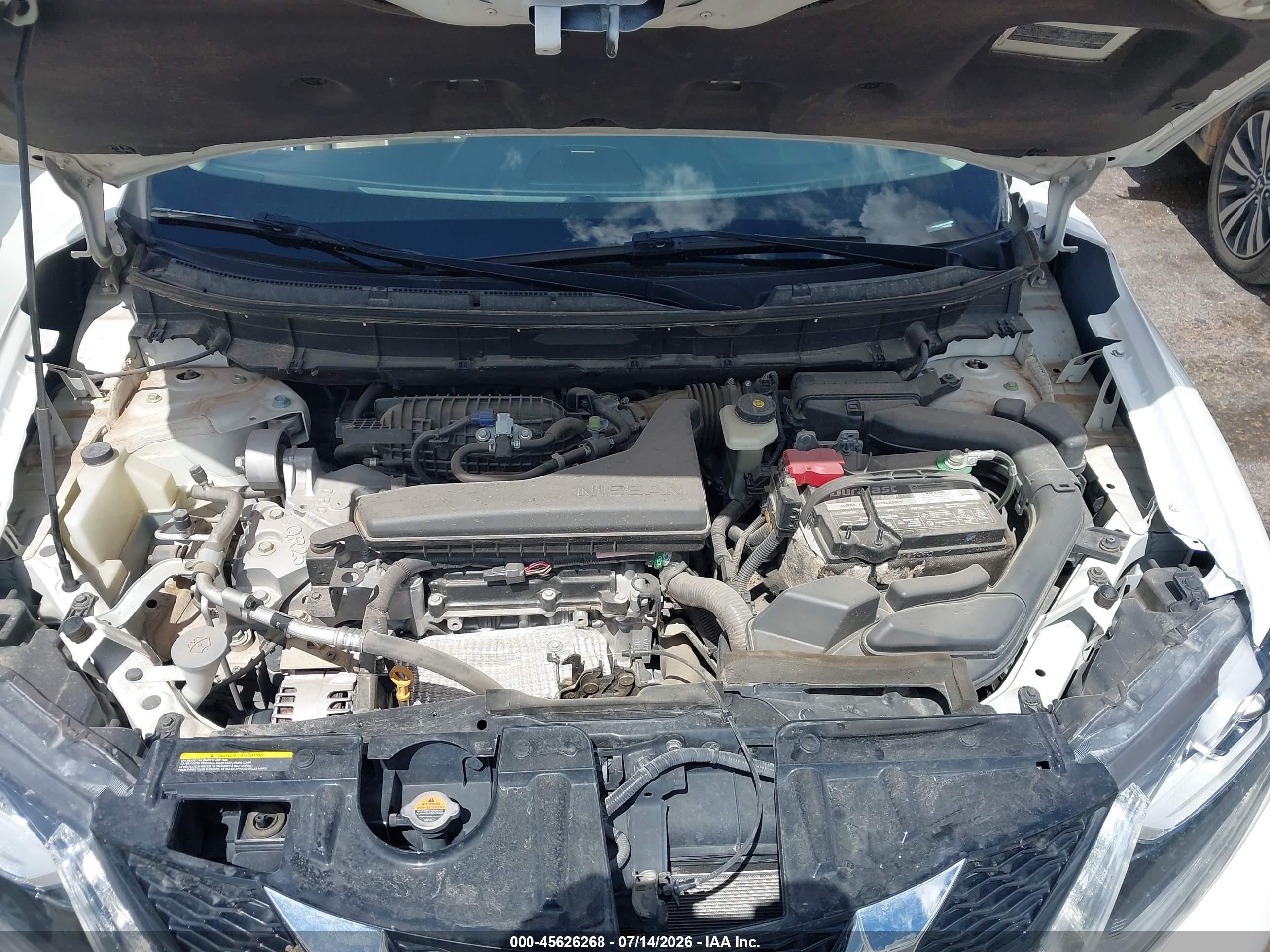 2015 Nissan Rogue Sl White vin: 5N1AT2MV4FC895556
