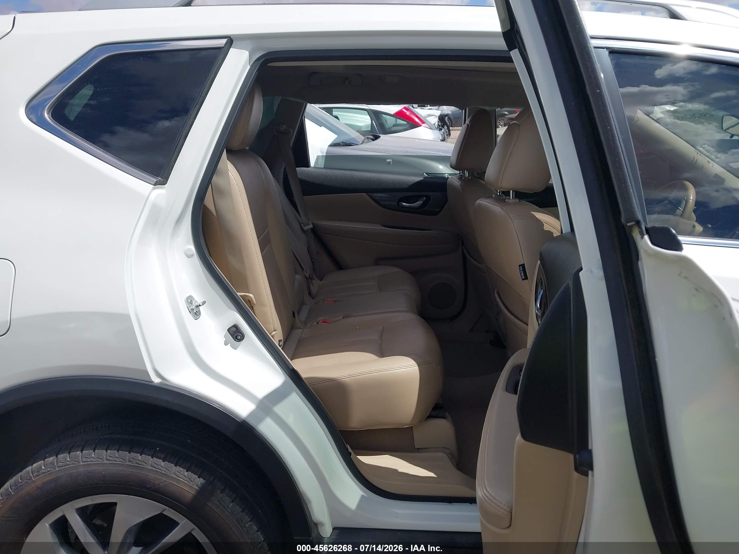 2015 Nissan Rogue Sl White vin: 5N1AT2MV4FC895556